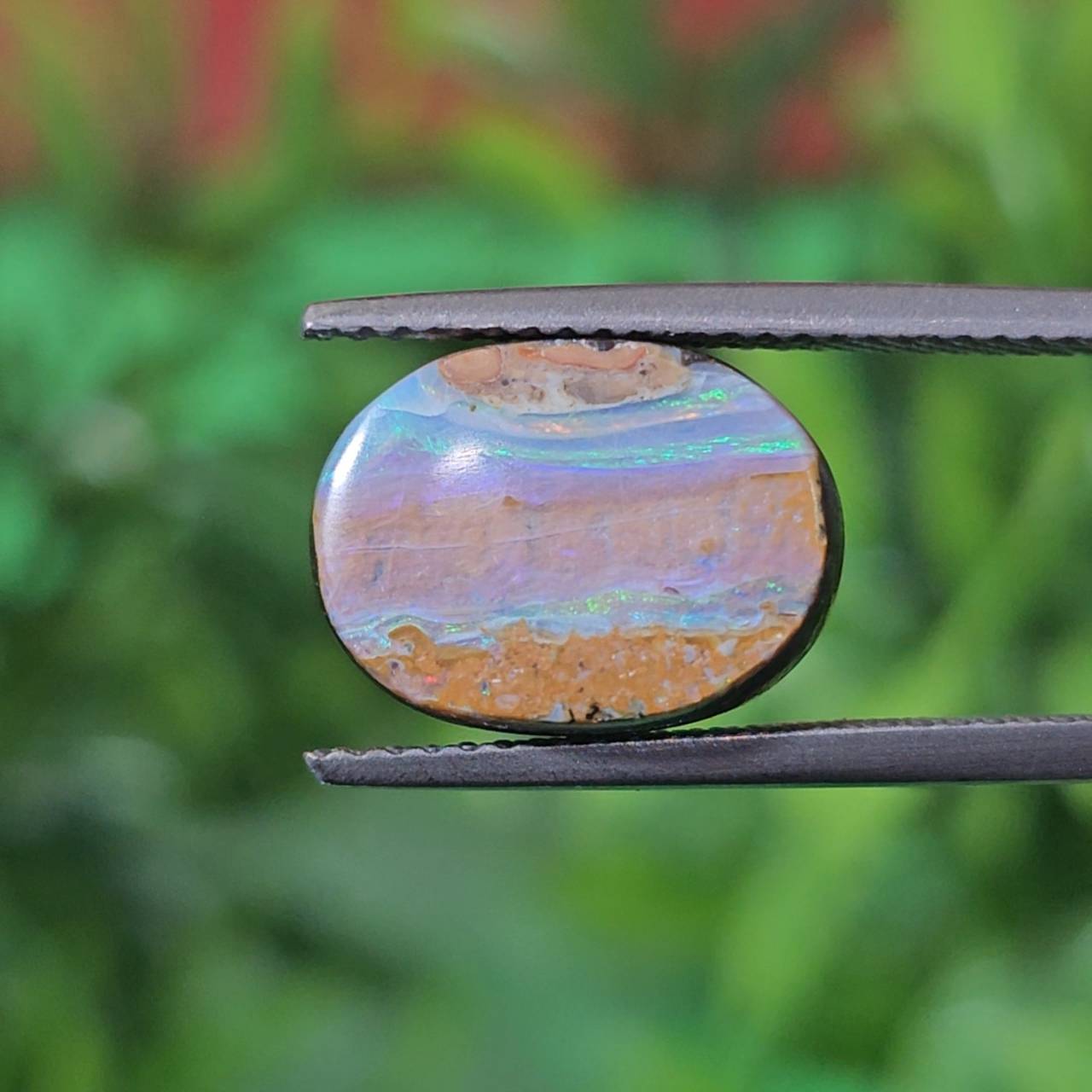 พลอย โบลเดอร์ โอปอล ออสเตรเลีย Australian Boulder Opal 6.68 กะรัต (Cts.) พลอยแท้ อัญมณีมงคลประจําวันเกิด เครื่องประดับพลอย