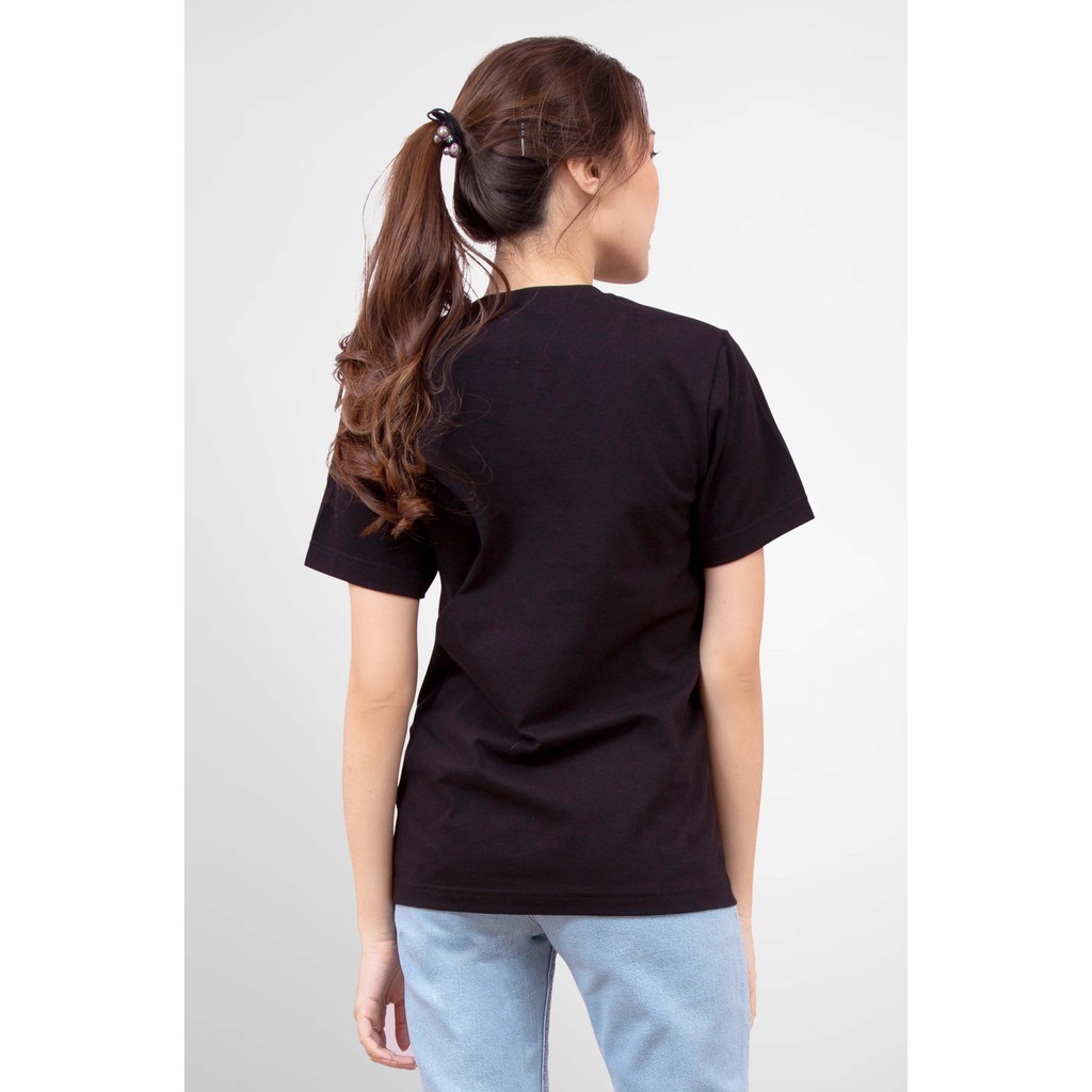 Noproblem Noproblem ยอดขาย No.1 รับประกัน ไม่ย้วย ไม่ยืด ผ้านุ่ม เสื้อยืด สีพื้น เสื้อยืดคอวี สีดำ