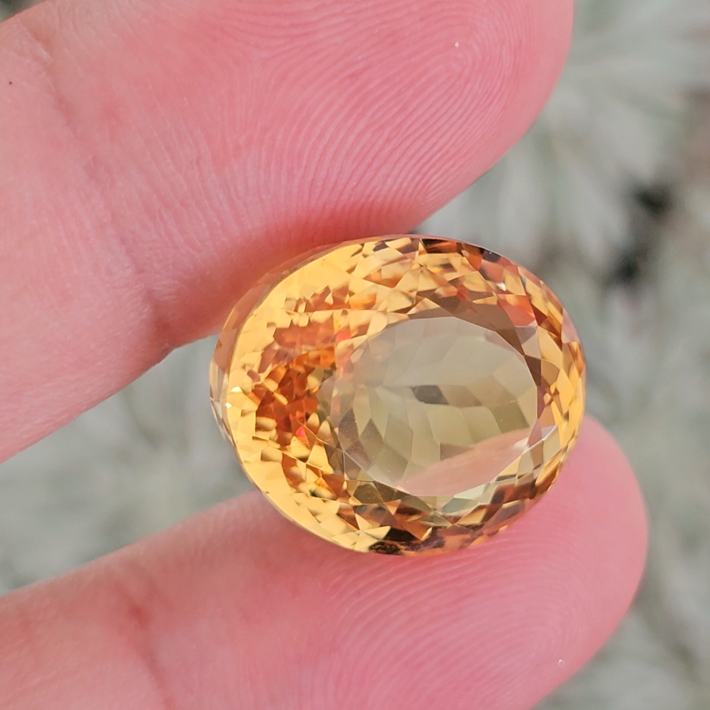 พลอย ซิทริน Citrine 25.92 กะรัต (Cts.) พลอยแท้ อัญมณีมงคลประจําวันเกิด เครื่องประดับพลอย