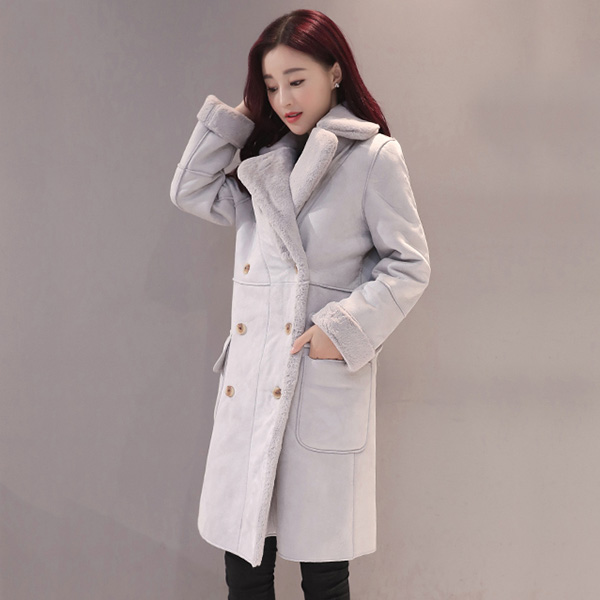 เดรสโค้ทหนังแกะกันหนาวติดลบ บุขนเฟอร์เต็มตัว (12218X)