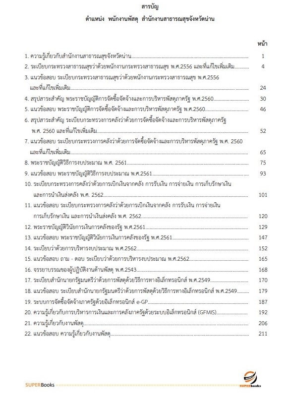 แนวข้อสอบ พนักงานพัสดุ สำนักงานสาธารณสุขจังหวัดน่าน