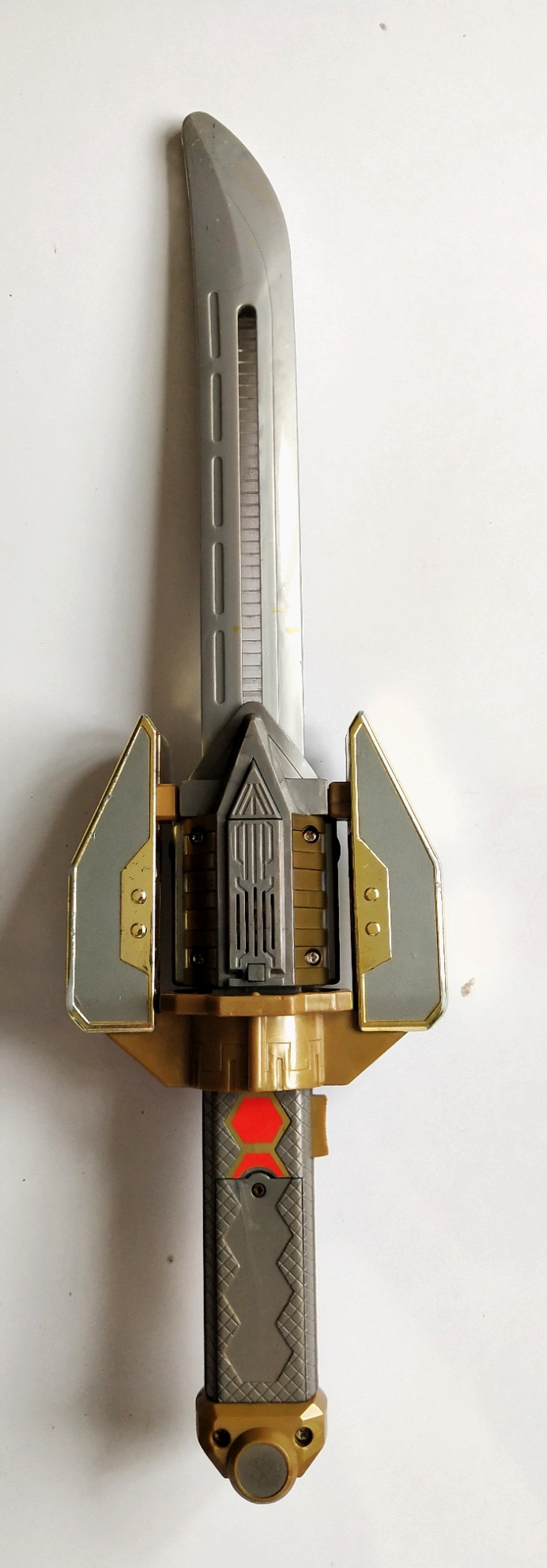 ของเล่น ของสะสม ดาบของไรเซอร์เกล็น "เกล็นซอร์ด" Glen Sword จากภาพยนต์เรื่องจัสติไรเซอร์ Justiriser, มีจุดขยับ แสง และเสียงใช้งานได้ปกติ **ไม่มีปลอกดาบ และสติ๊กเกอร์ที่ด้ามดาบ