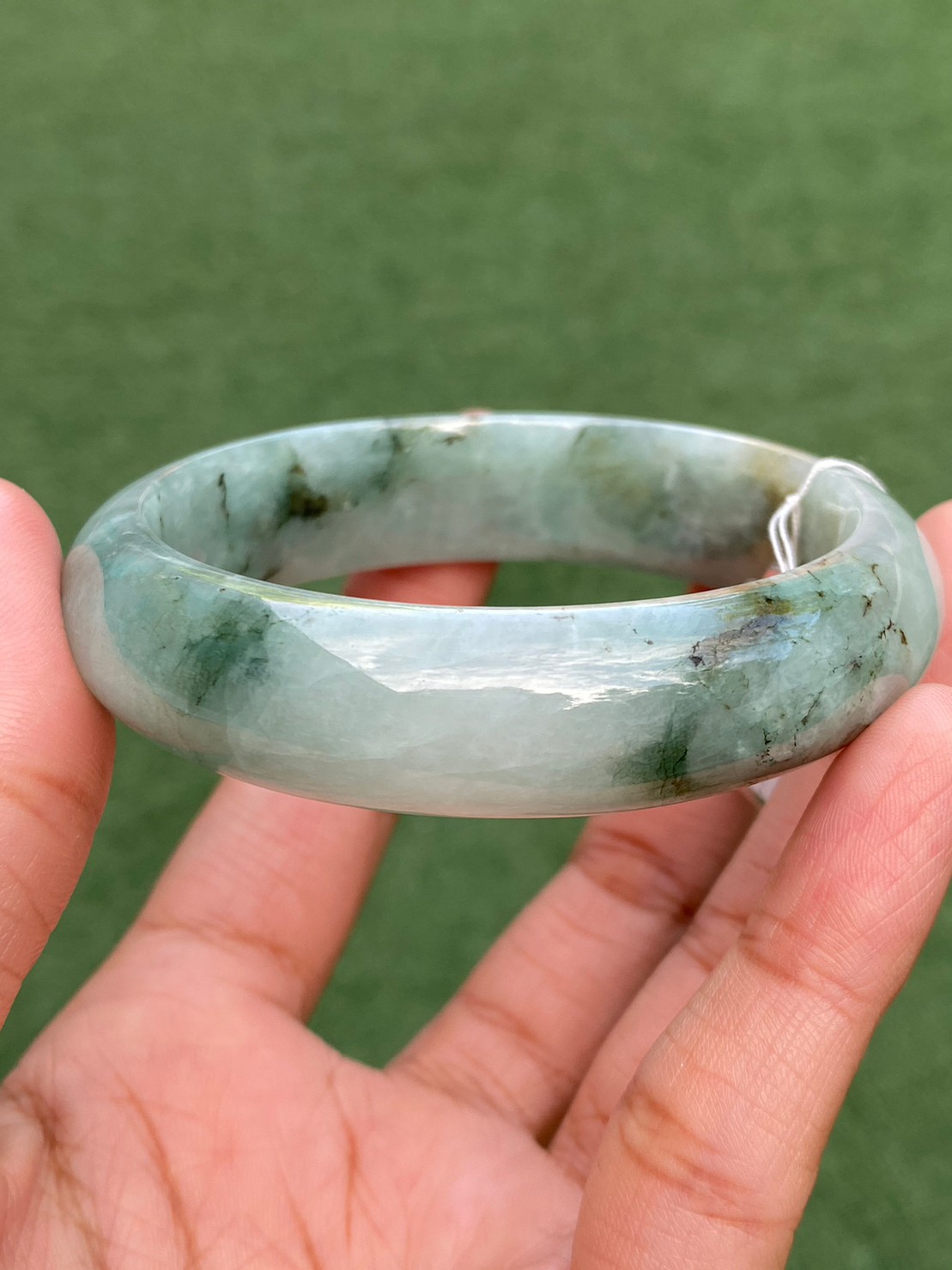 JB6605007 หยก พม่า แท้ Jade กำไลหยก (Jadeite bracelet) พม่า (Myanmar) 58.4 มม.