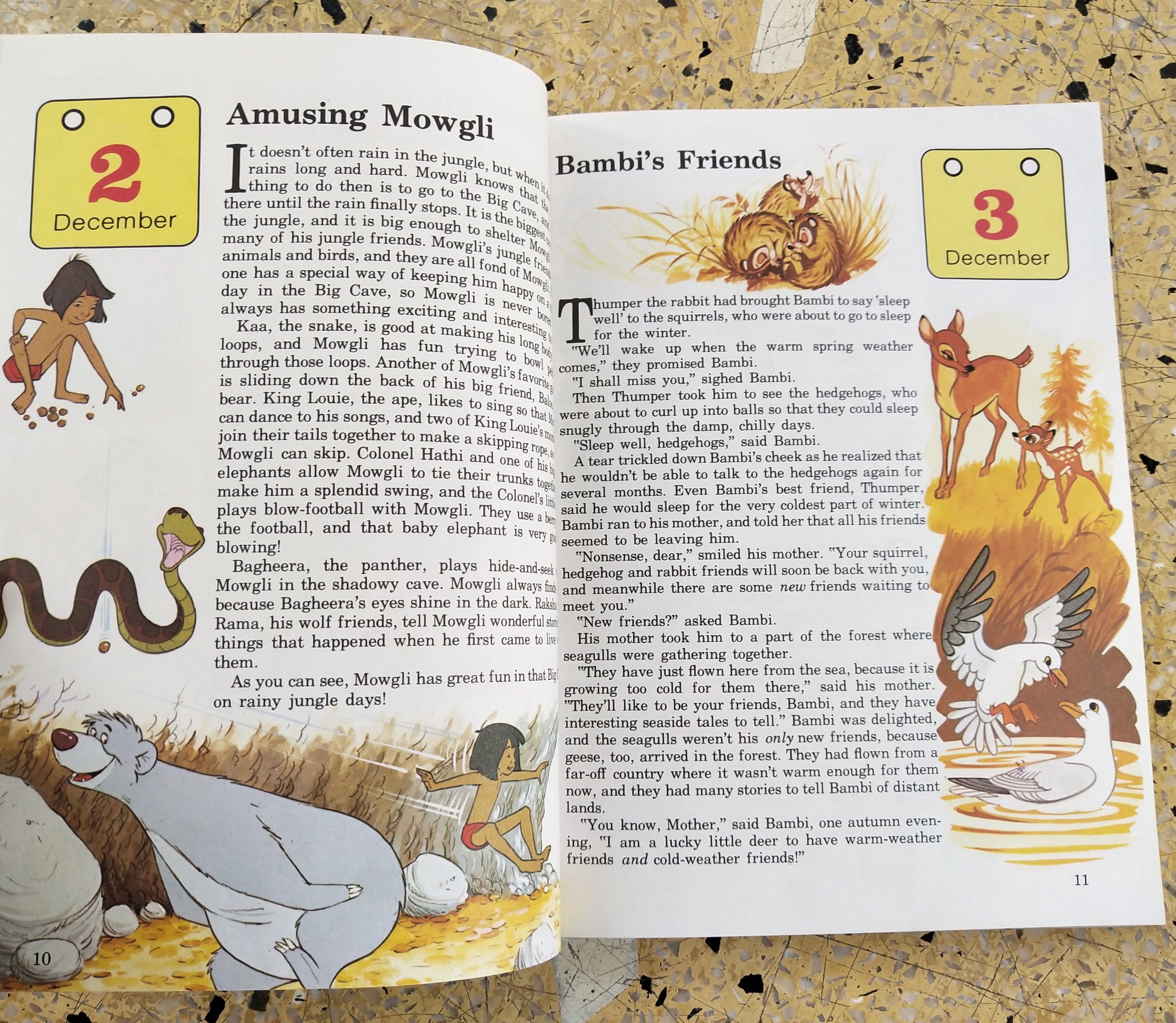 หนังสือภาพการ์ตูนดิสนีย์น่ารัก **หนังสิอเก่า มีตำหนิ โปรดตรวจสอบทุกภาพ ปกแข็ง ฉบับภาษาอังกฤษ เล่าเรื่องราวของทุกวันในฤดูหนาว ผ่านตัวการ์ตูนจากดิสนีย์ Story a Day for every day of the year ,Winter