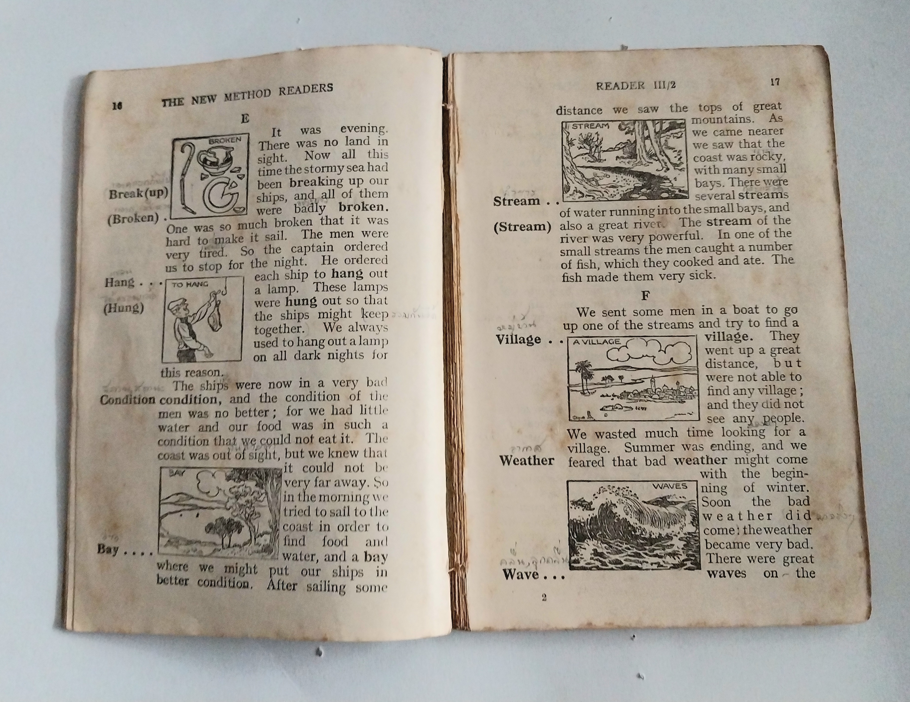 มือ2 ,***มีตำหนิตามภาพ มีเรอยเขียนเป็นระยะๆ หนังสือเรียนเก่า วิชาภาษาอังกฤษ The New Method Readers Reader3, Orient Longmans Ltd. ปี 1956