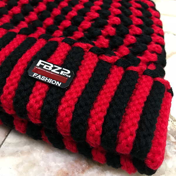 หมวกไหมพรมกันหนาวซับผ้าสำลีหนานุ่ม แต่งปอมใหญ่ (11433L)