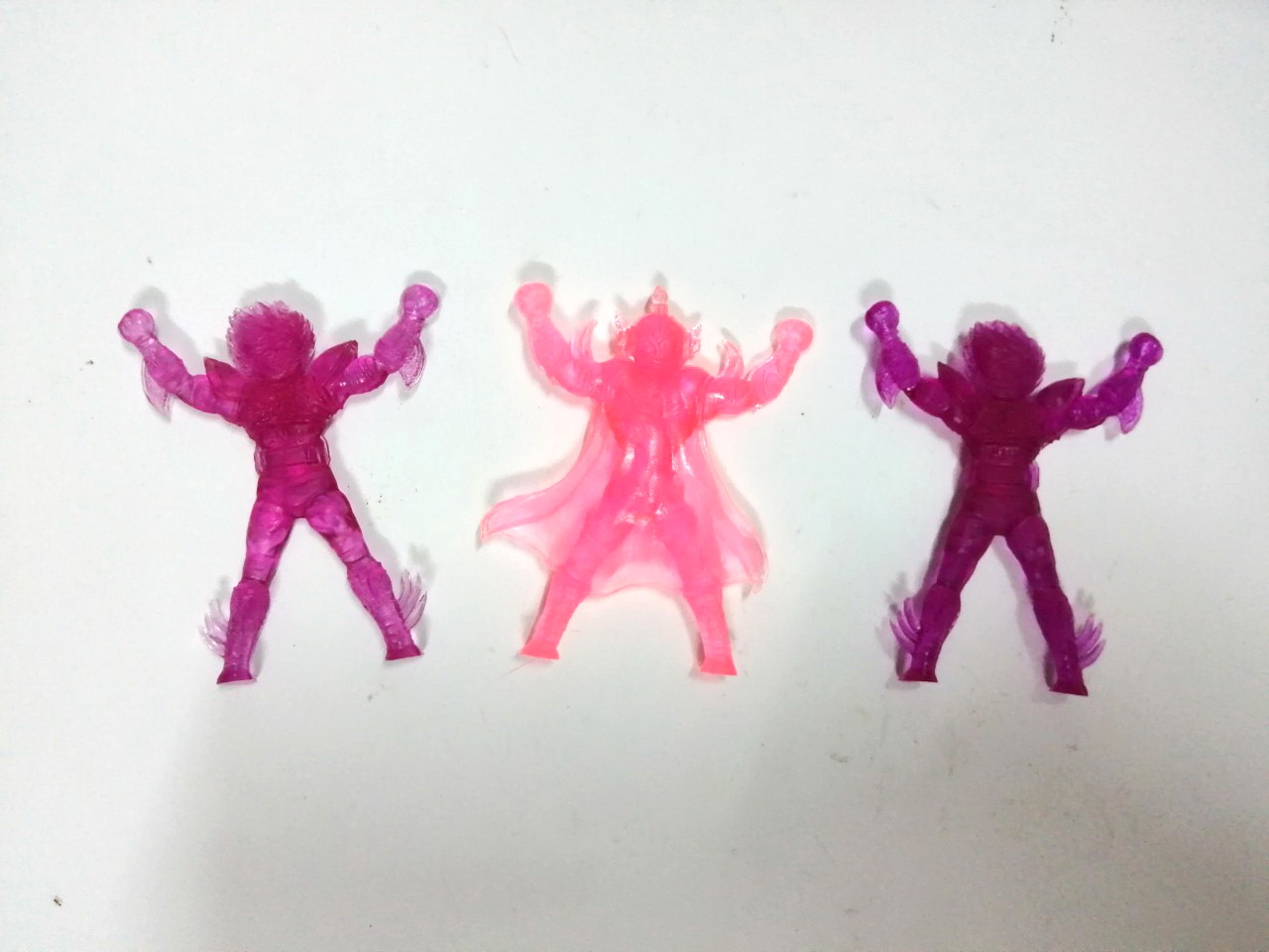 ตุ๊กตุ่นยาง เซนต์เซย่า เปกาซัส เซยย่า(ม่วงx2) โกลด์เซนต์ เอเลียส มู (ชมพู)