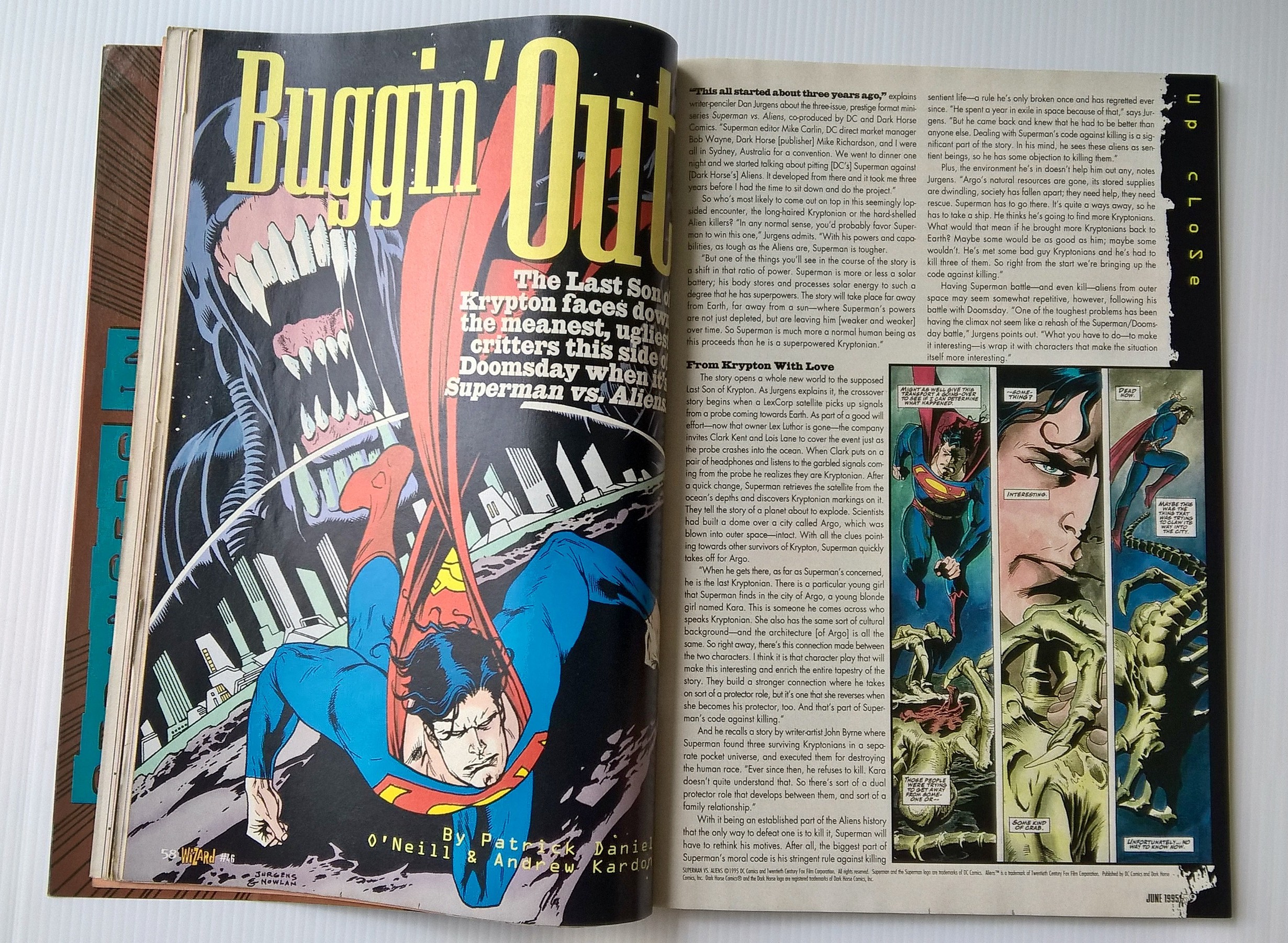 ขายนิตยสารเก่าแนวการ์ตูน Wizard, the guide to Comics, Self publishing comics. ฉบับ June 1995 สภาพเก่าเก็บ มีหน้าหลุด