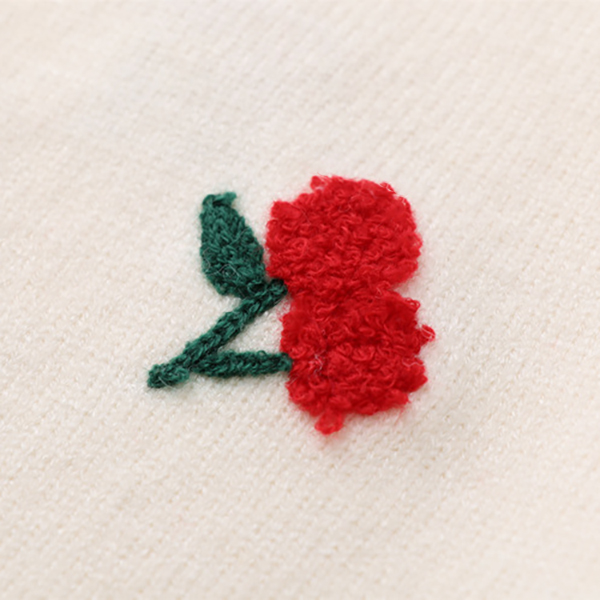 คาร์ดิแกน เสื้อคลุมไหมพรมกันหนาวถักลายเชอร์รี่ (12312LM)