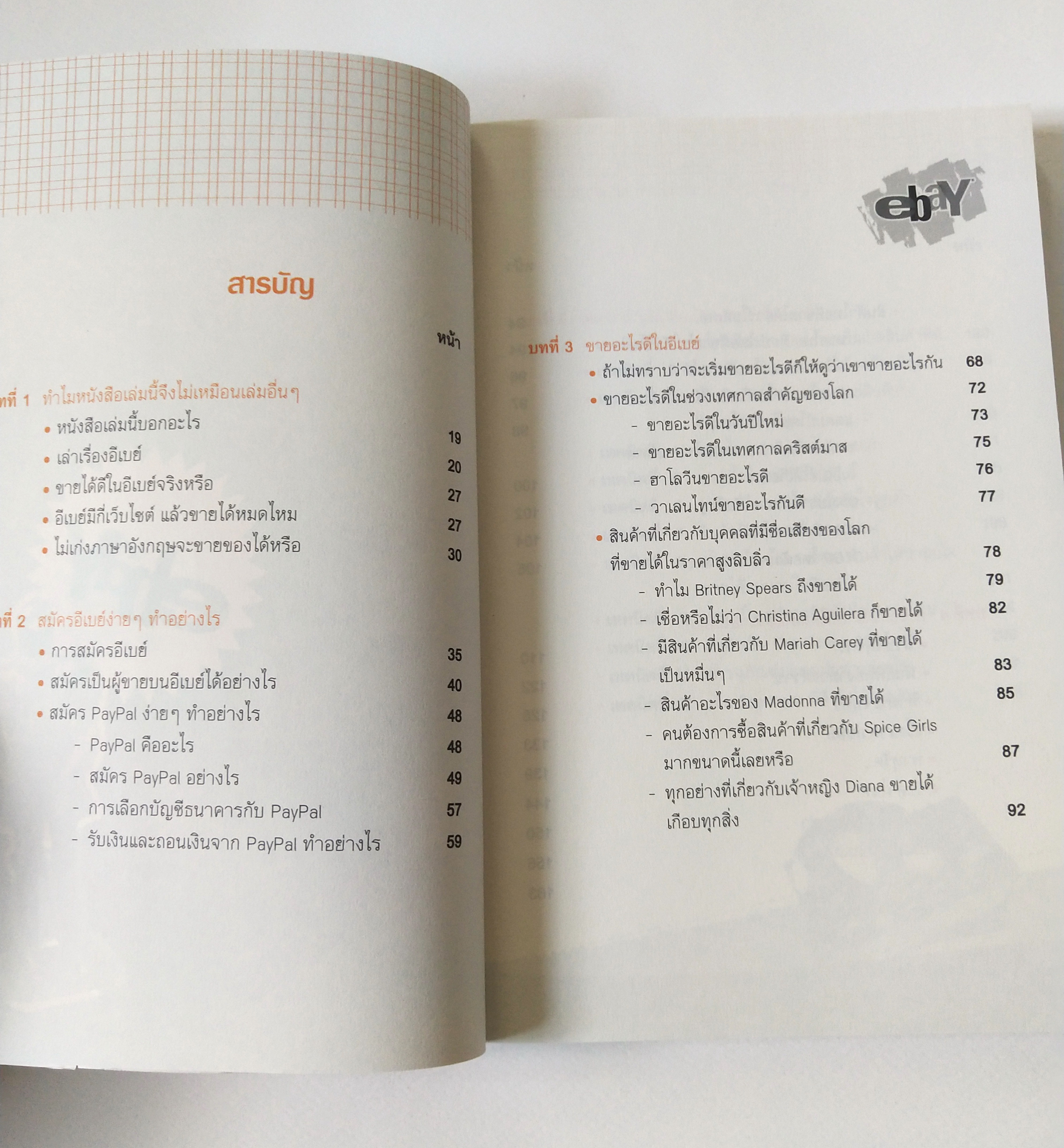 หนังสือขายดี **ปกในหน้าและหลัง และ หน้าแรกกับหน้าสุดท้ายมีรอยสก๊อตเทป,บางหน้ามีไฮไลท์สีเหลือง "อะไรขายดีในอีเบย์ ebay" สินค้าไทย 10 บาท แต่ขายในอีเบย์"ด้เป็นหมื่น โดย นักรบ พิมพ์ขาว พิมพ์ครั้งที่ 15 ตุลาคม 2553