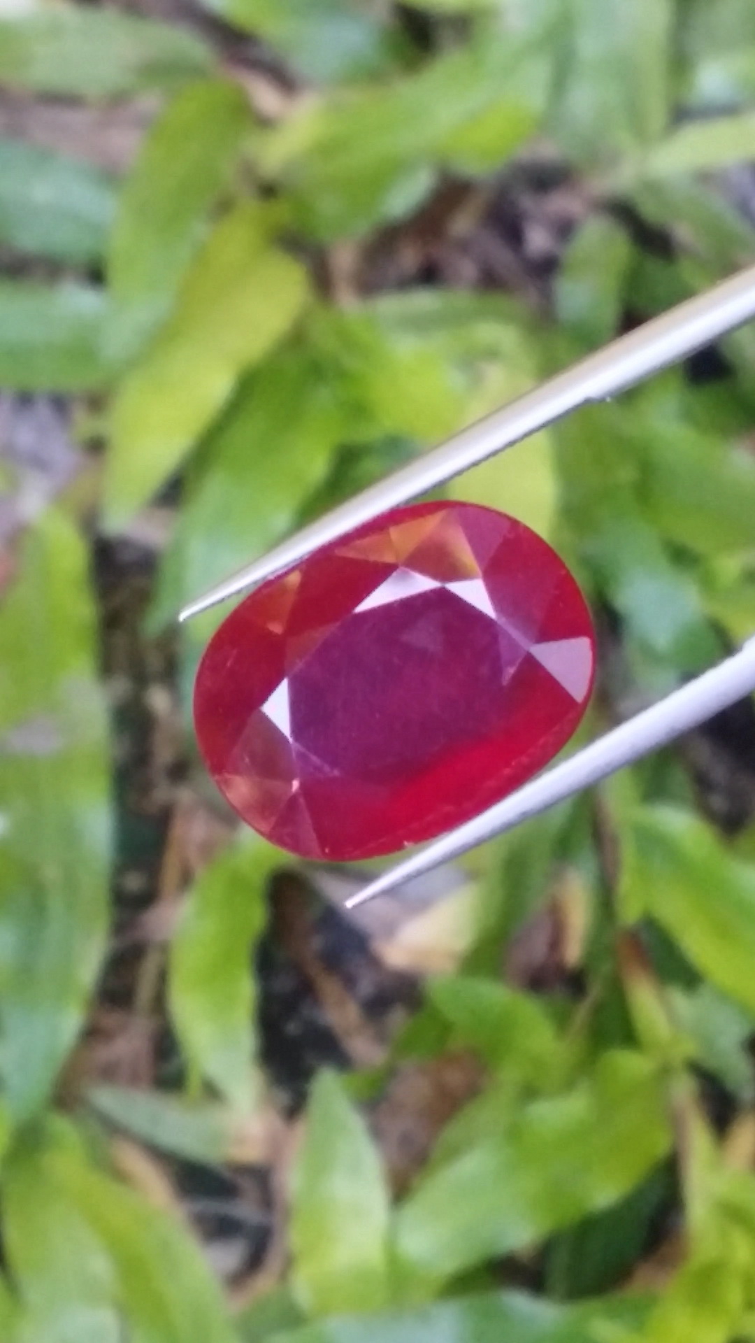 พลอย ทับทิม Ruby sapphire 13.60 กะรัต (Cts.) พลอยแท้ อัญมณีมงคลประจําวันเกิด เครื่องประดับพลอย
