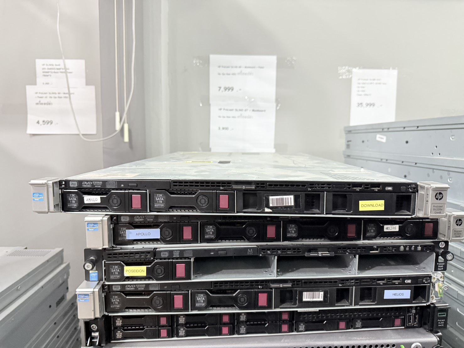 เซิร์ฟเวอร์ HP Proliant DL320E Gen8 CPU E3-1240v2 Ram 8 GB HDD 1TB x2 Power x1