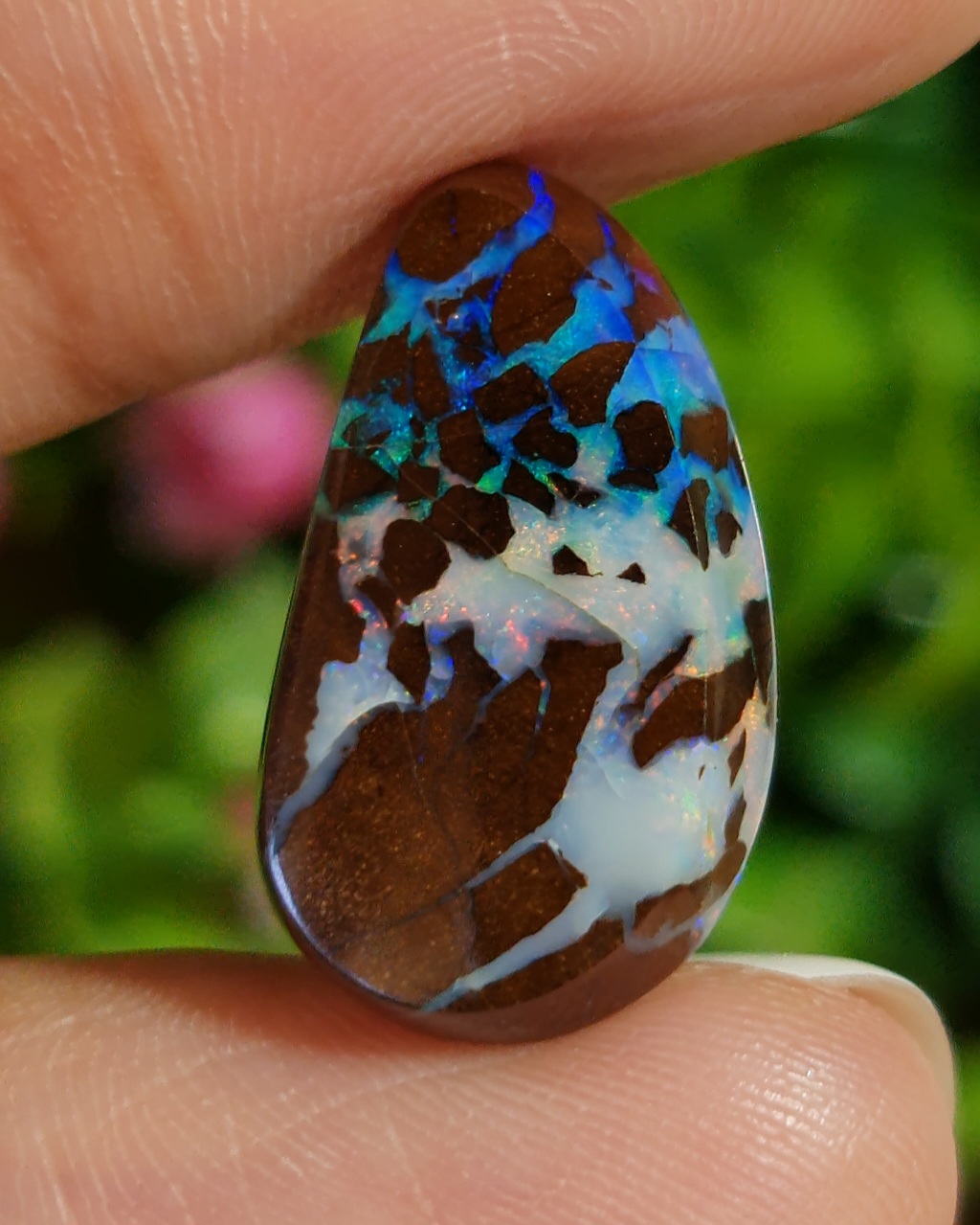 พลอย โบลเดอร์ โอปอล ออสเตรเลีย Australian Boulder Opal 11.50 กะรัต (Cts.) พลอยแท้ อัญมณีมงคลประจําวันเกิด เครื่องประดับพลอย