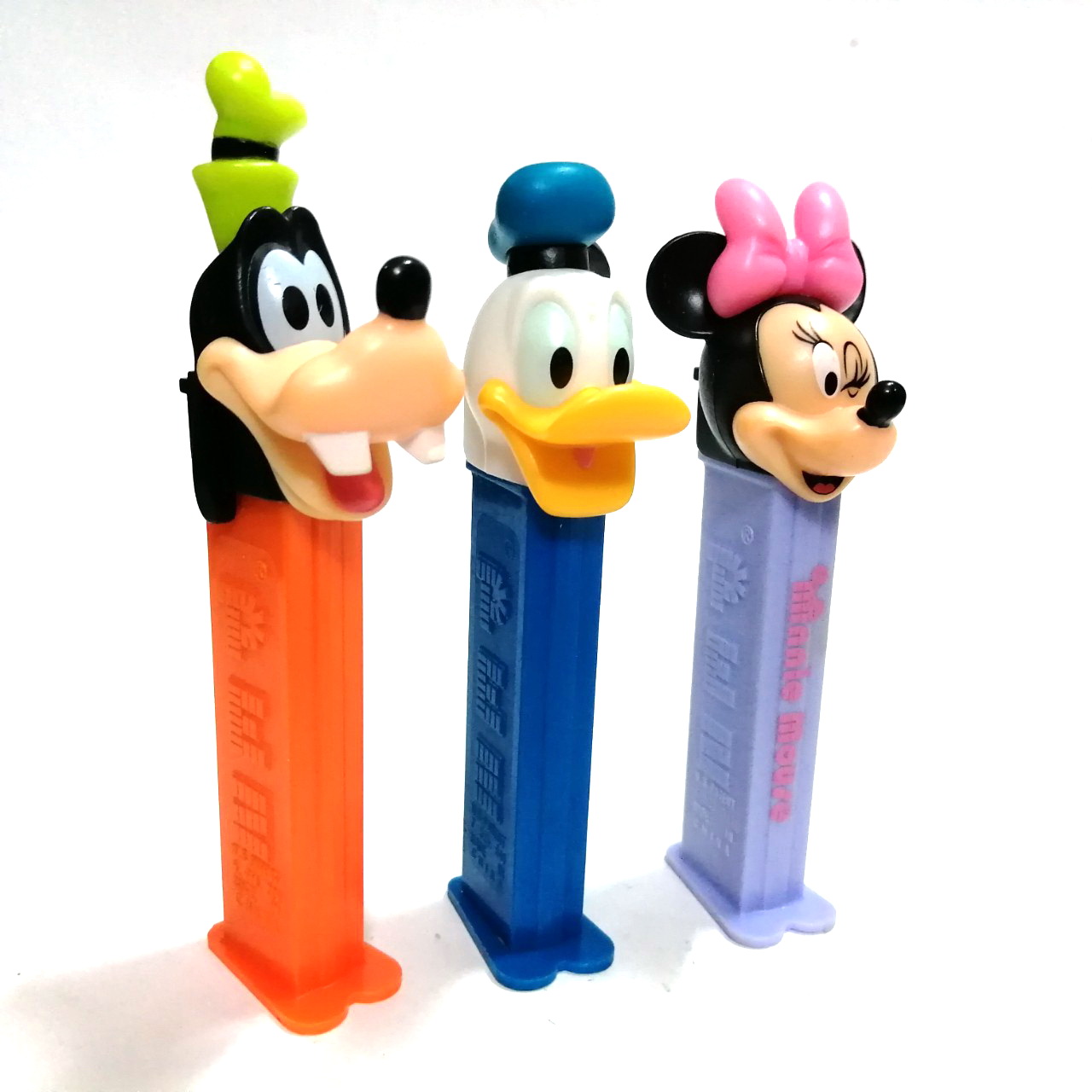 ของสะสม กล่องใส่ขนมเพซ :-หมาพลูโต ,มินนี่เม้าส์,โดนัลดั๊กส์ Pez dispenser : Pluto, Minnie Mouse , Donald Duck***ไม่มีขนม มีรอยบ้าง
