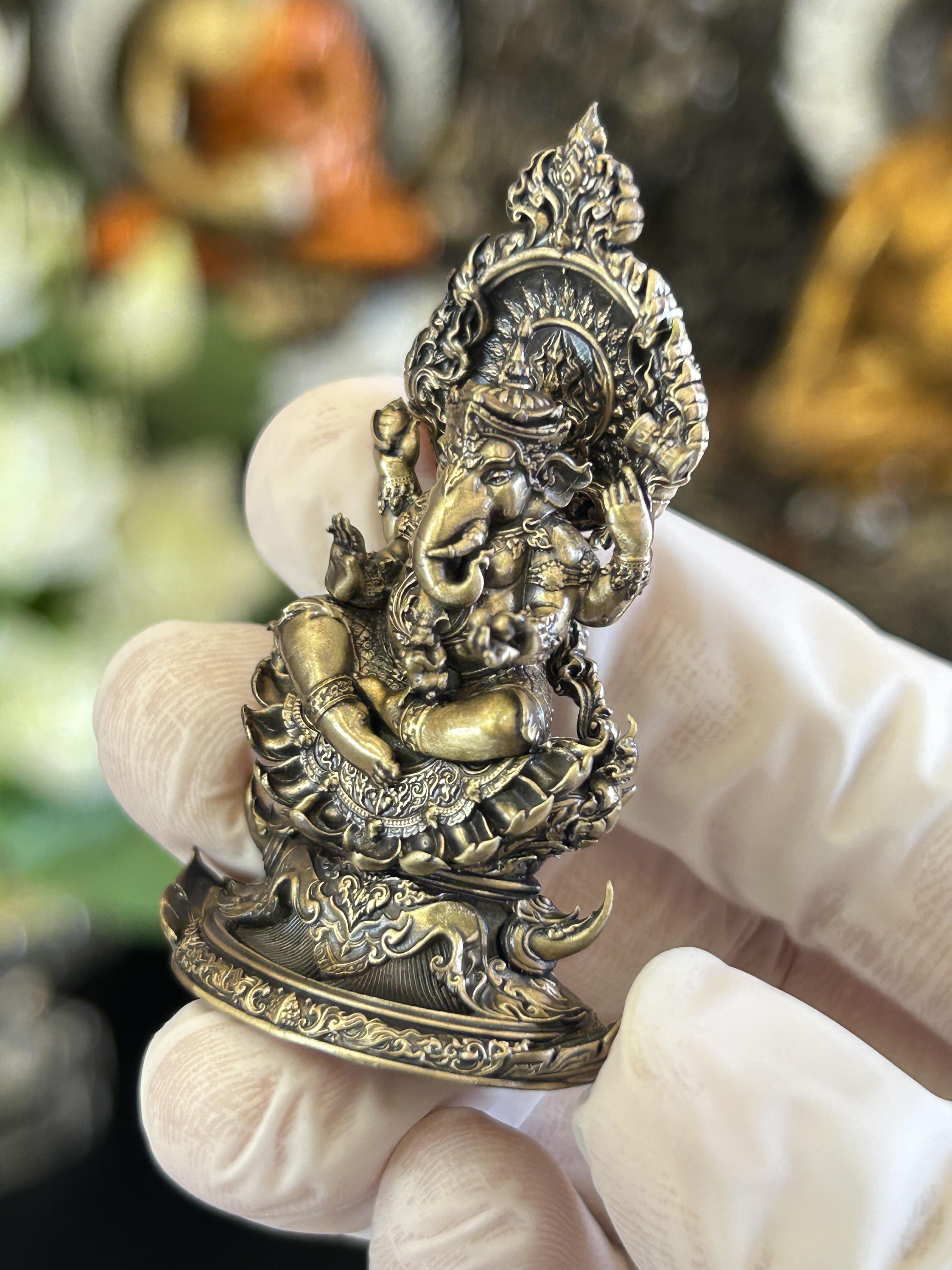 พระพิฆเนศรุ่นสุขสำเร็จนิรันดร์ เนื้อบรอนซ์ซาติน