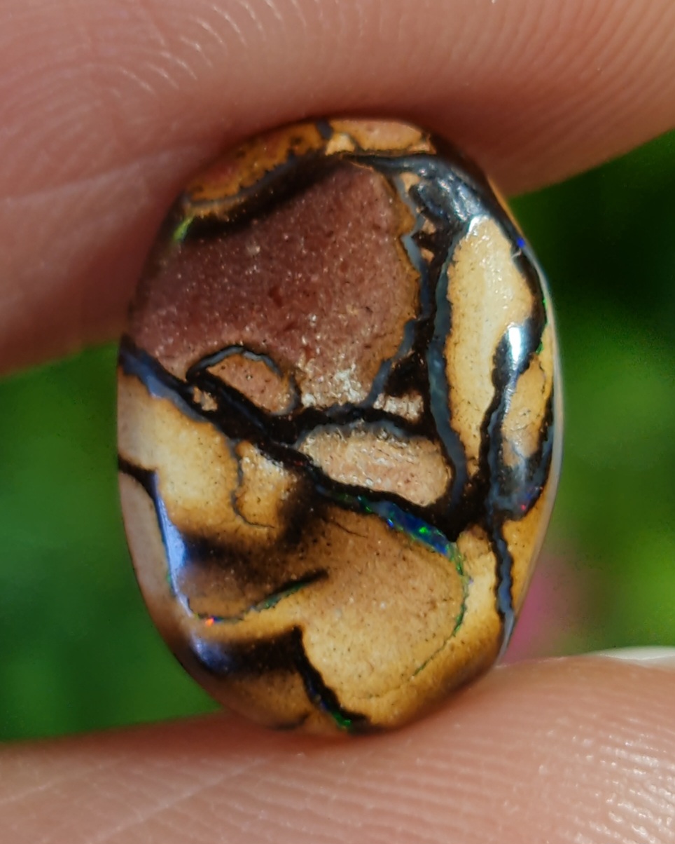 พลอย โบลเดอร์ โอปอล ออสเตรเลีย Australian Boulder Opal 3.28 กะรัต (Cts.) พลอยแท้ อัญมณีมงคลประจําวันเกิด เครื่องประดับพลอย