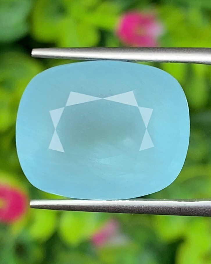 พลอย อความารีน Aquamarine 18.50 กะรัต (Cts.) พลอยแท้ อัญมณีมงคลประจําวันเกิด เครื่องประดับพลอย