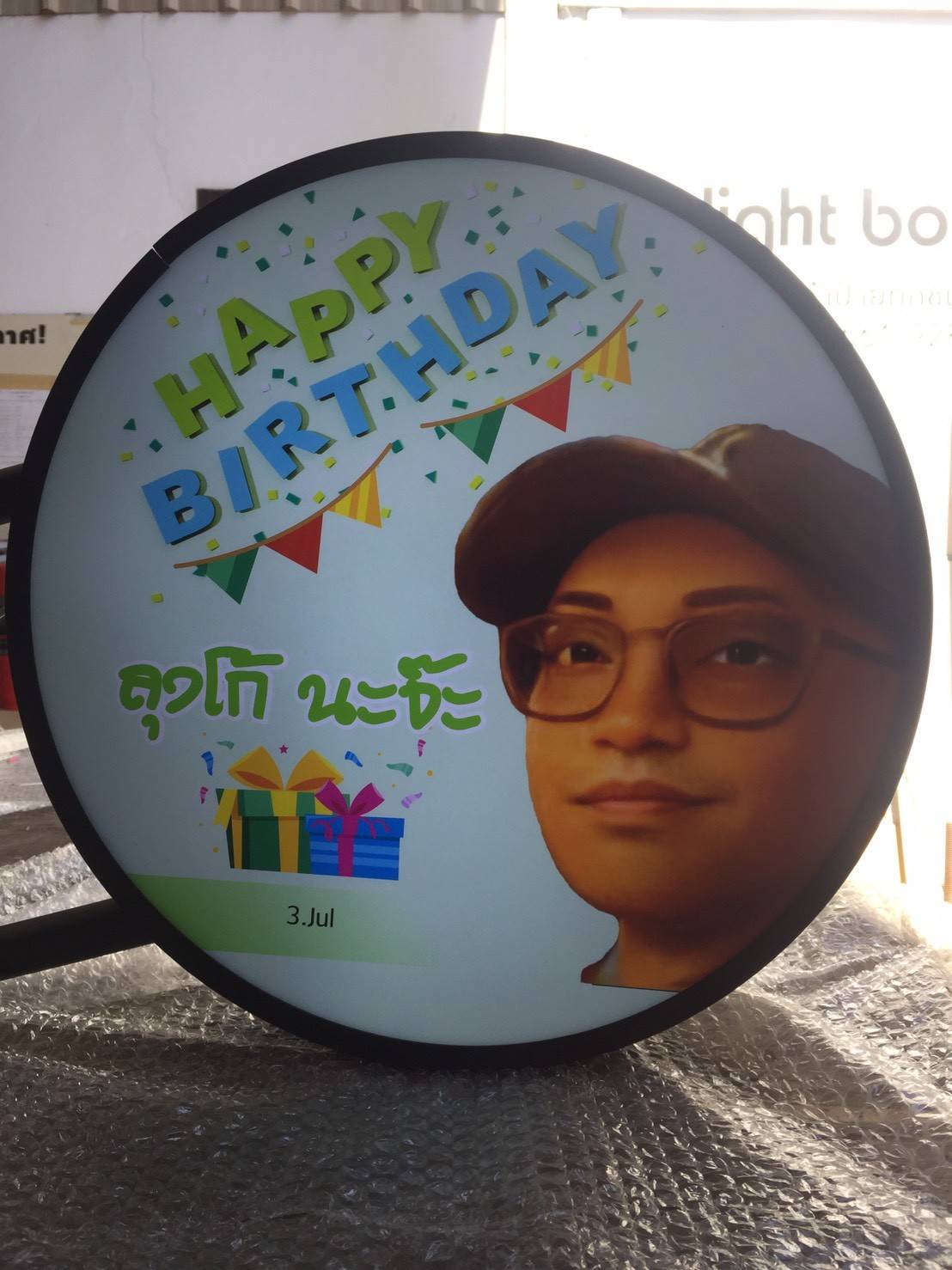 ป้ายกล่องไฟ ขนาด40*40 cm