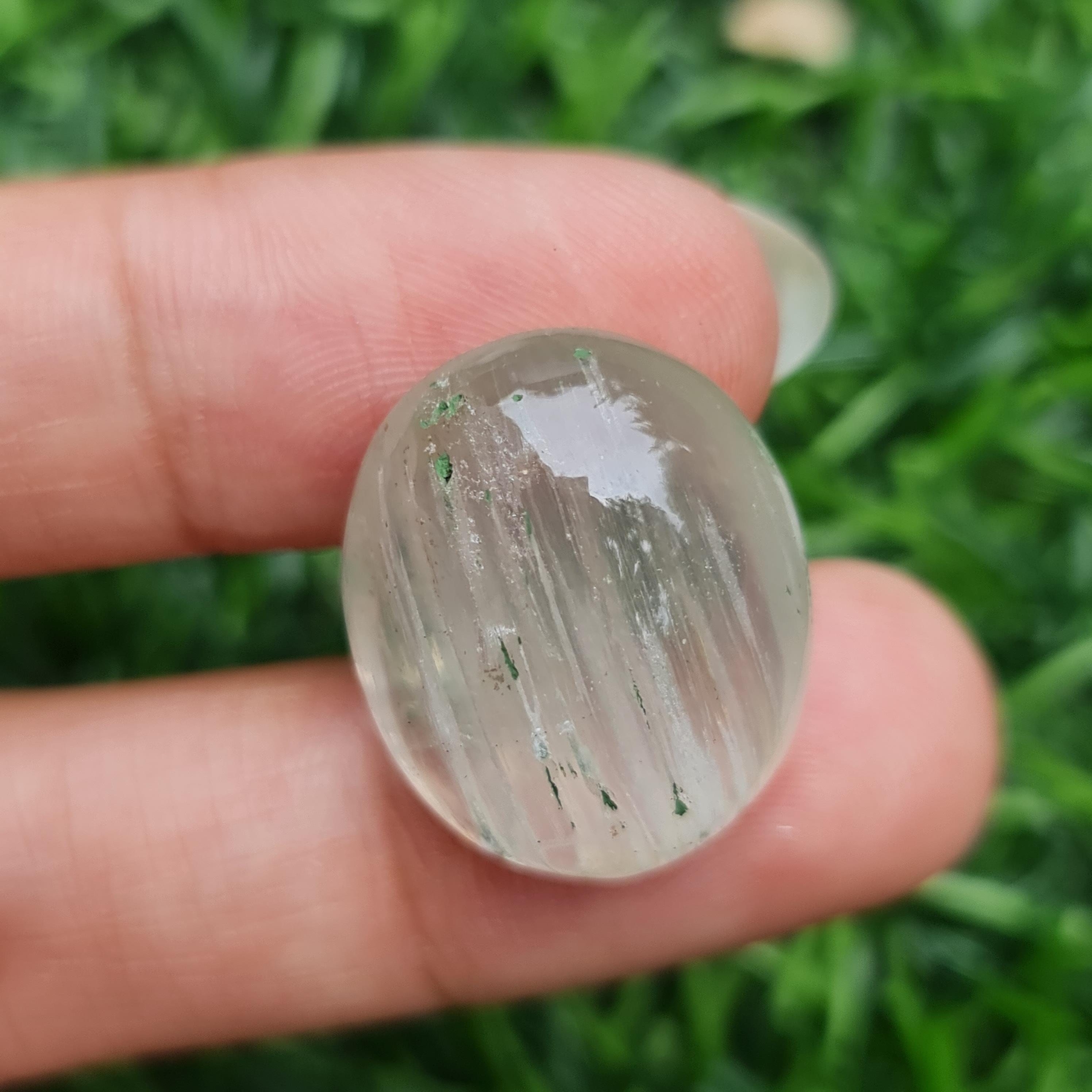 โป่งข่าม ควอตซ์ Rutilated Quartz 27.49 กะรัต Cts. พลอยแท้ อัญมณีมงคลประจําวันเกิด เครื่องประดับพลอย