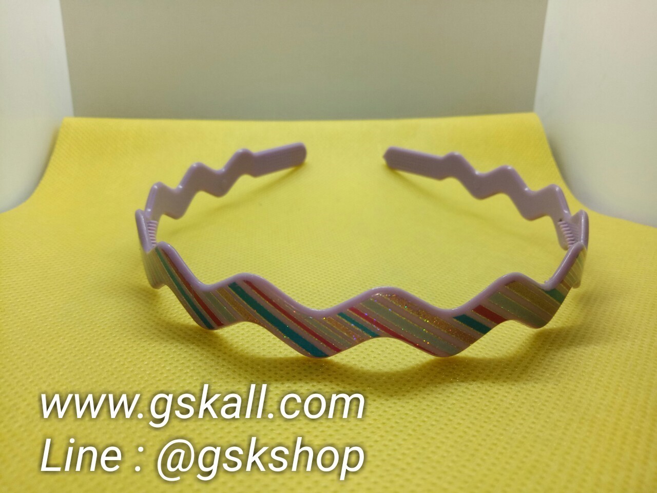 ไม้คาดผมฟันปลาใหญ่คละสี