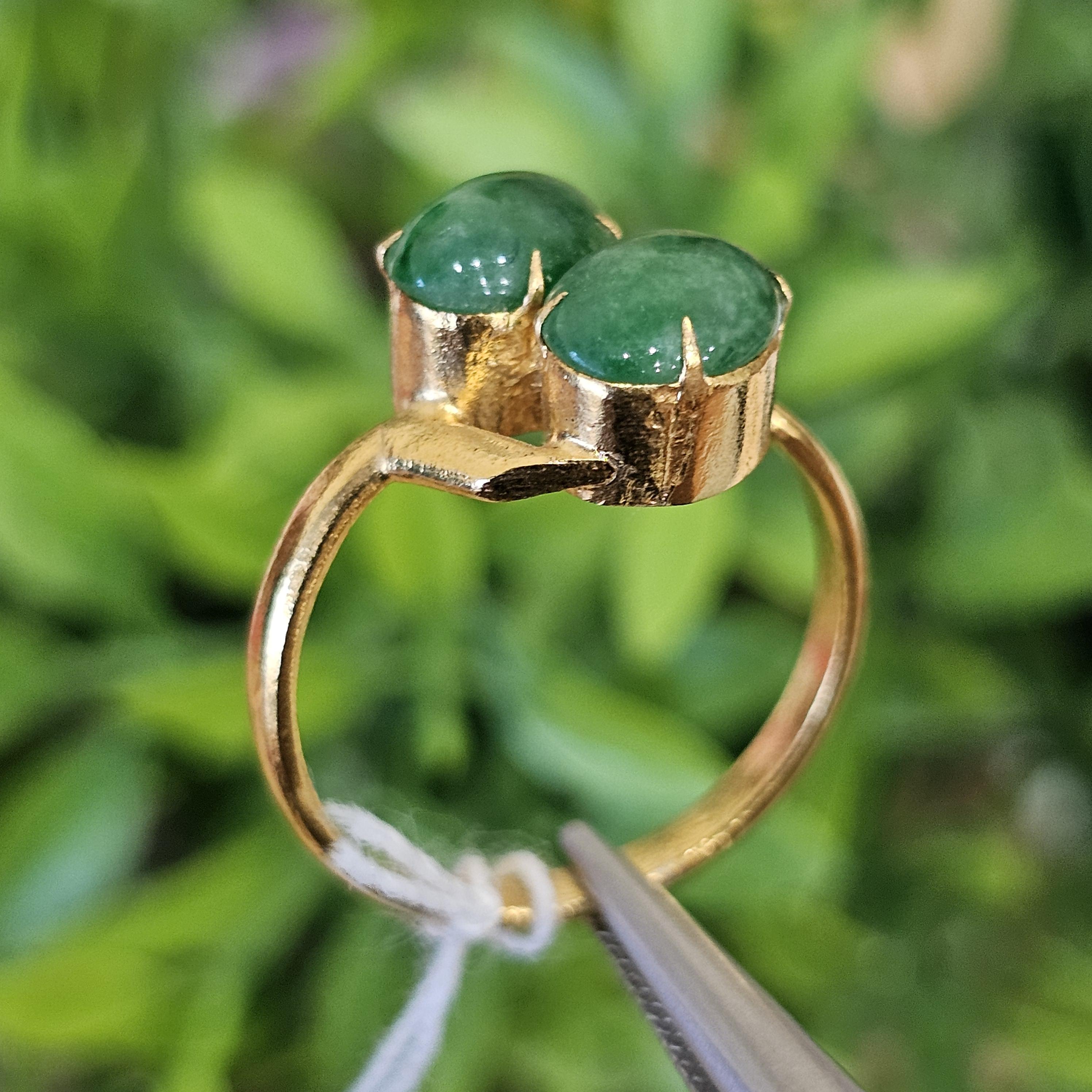 หยก พม่า แท้ Jade แหวนหยก (jadeite) (Size) 55 ดิบ ไม่ผ่านการปรับปรุง (Type A) พม่า (Myanmar)