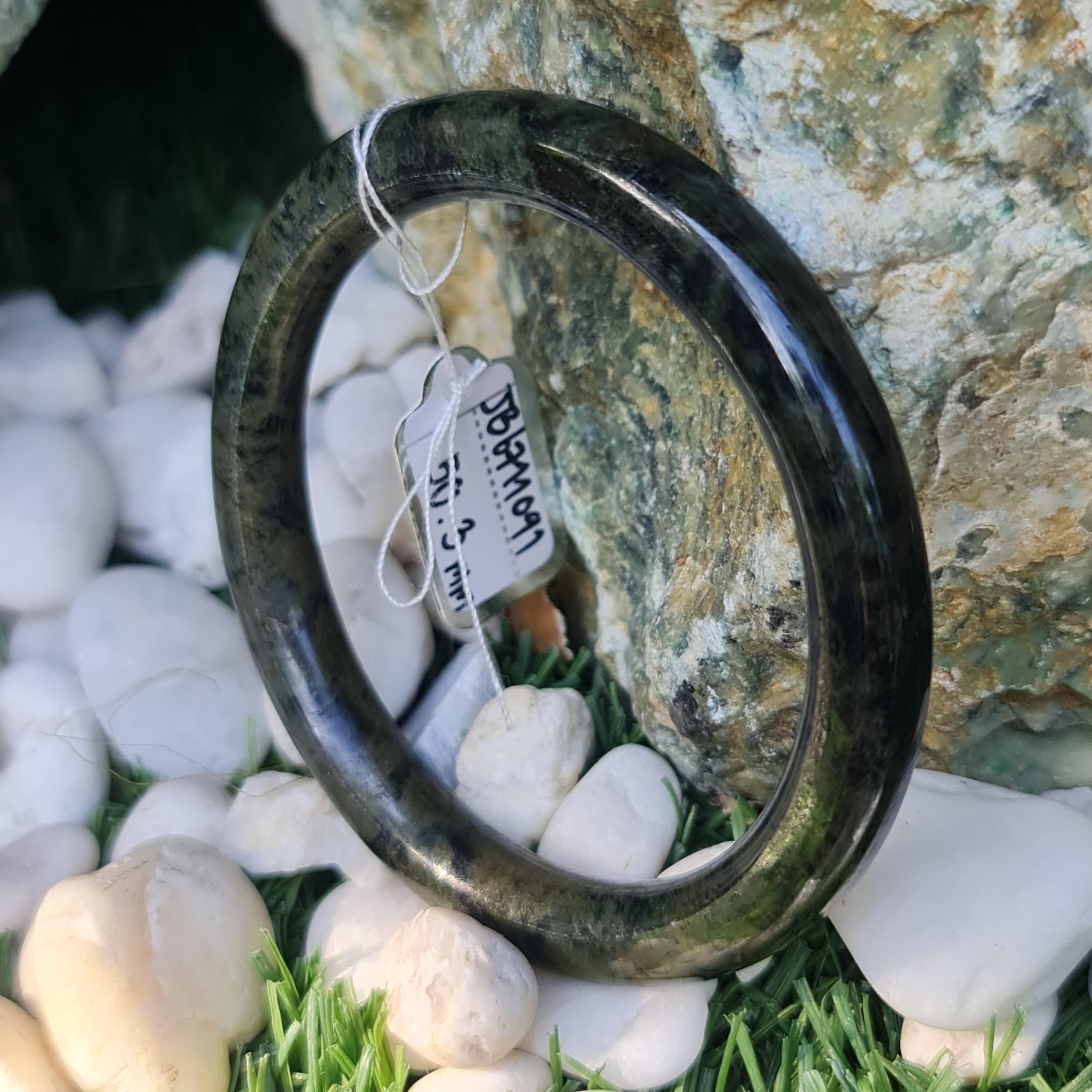 JB6711091 หยก พม่า แท้ Jade กำไลหยก 50.3 มม. (Jadeite bracelet) พม่า (Myanmar)