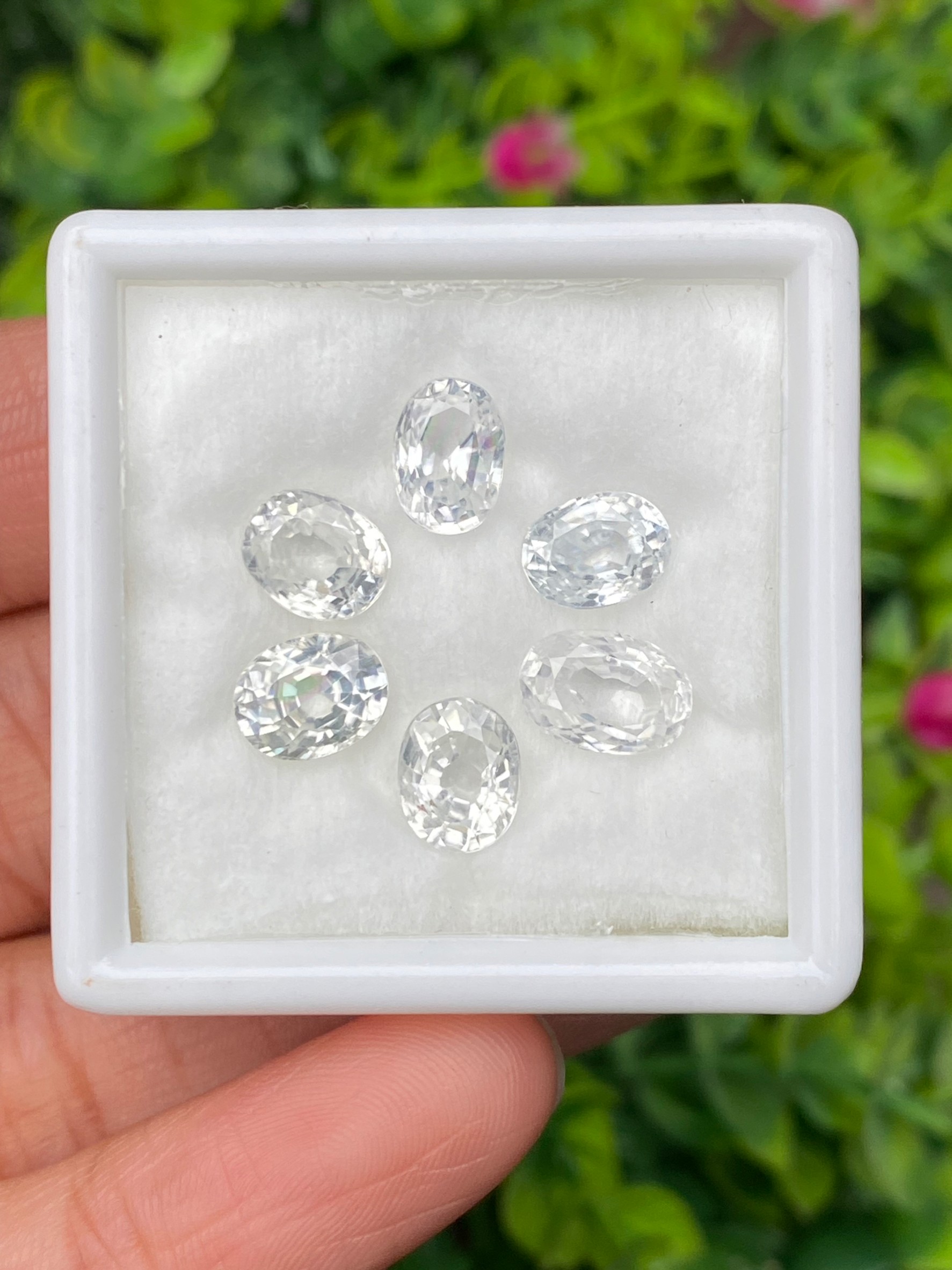พลอย เพทาย Natural Zircon 13.20 กะรัต (Cts.) 6 เม็ด (6 Pcs.) พลอยแท้อัญมณีมงคล ประจําวันเกิด เครื่องประดับพลอย