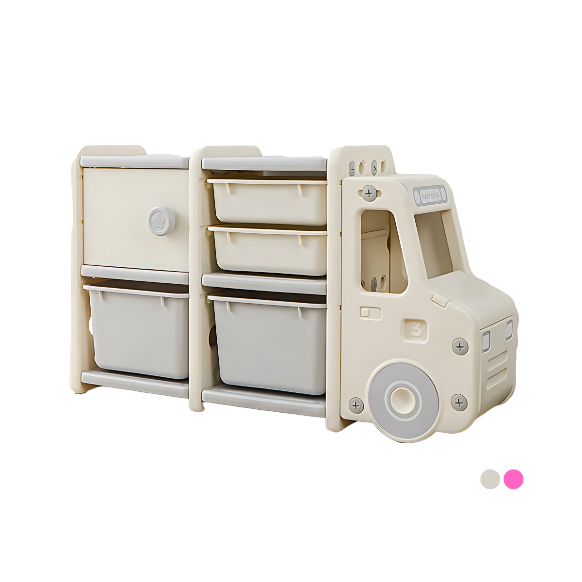 ชั้นวางของสำหรับเด็ก ชั้นวางของรถบัส 5 ช่อง Shelf and Storage for Kids 5 Spots Bus Shelf