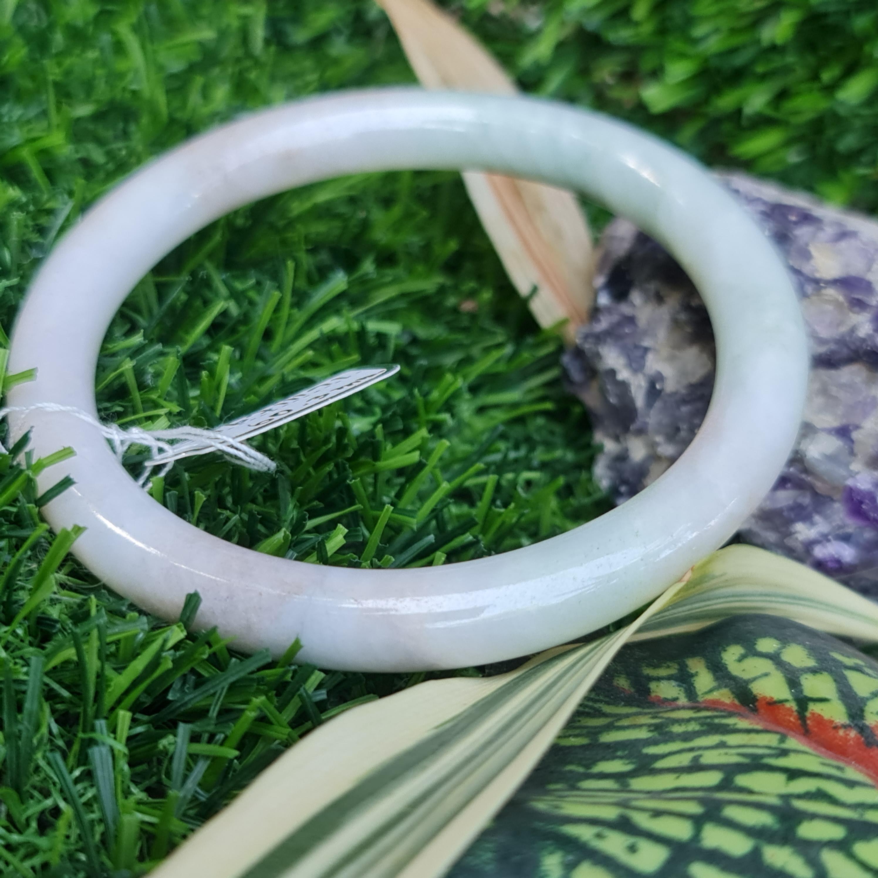 JB6711191 หยก พม่า แท้ Jade กำไลหยก 60.3 มม. (Jadeite bracelet) พม่า (Myanmar)