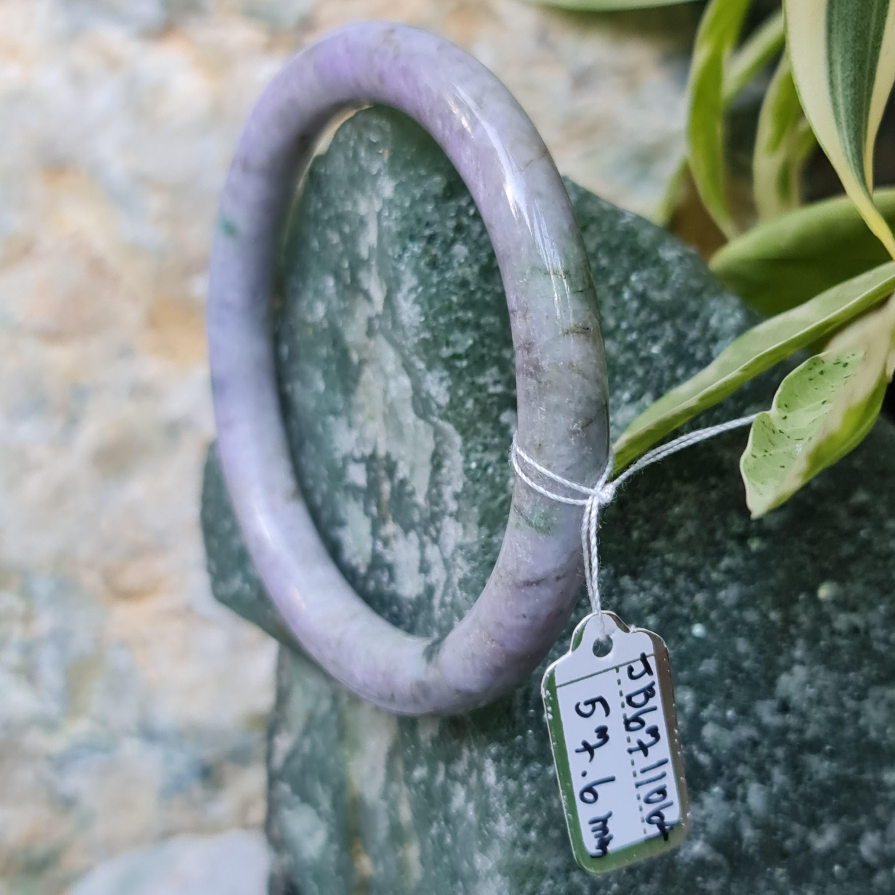 JB6711064 หยก พม่า แท้ Jade กำไลหยก 57.6 มม. (Jadeite bracelet) พม่า (Myanmar)