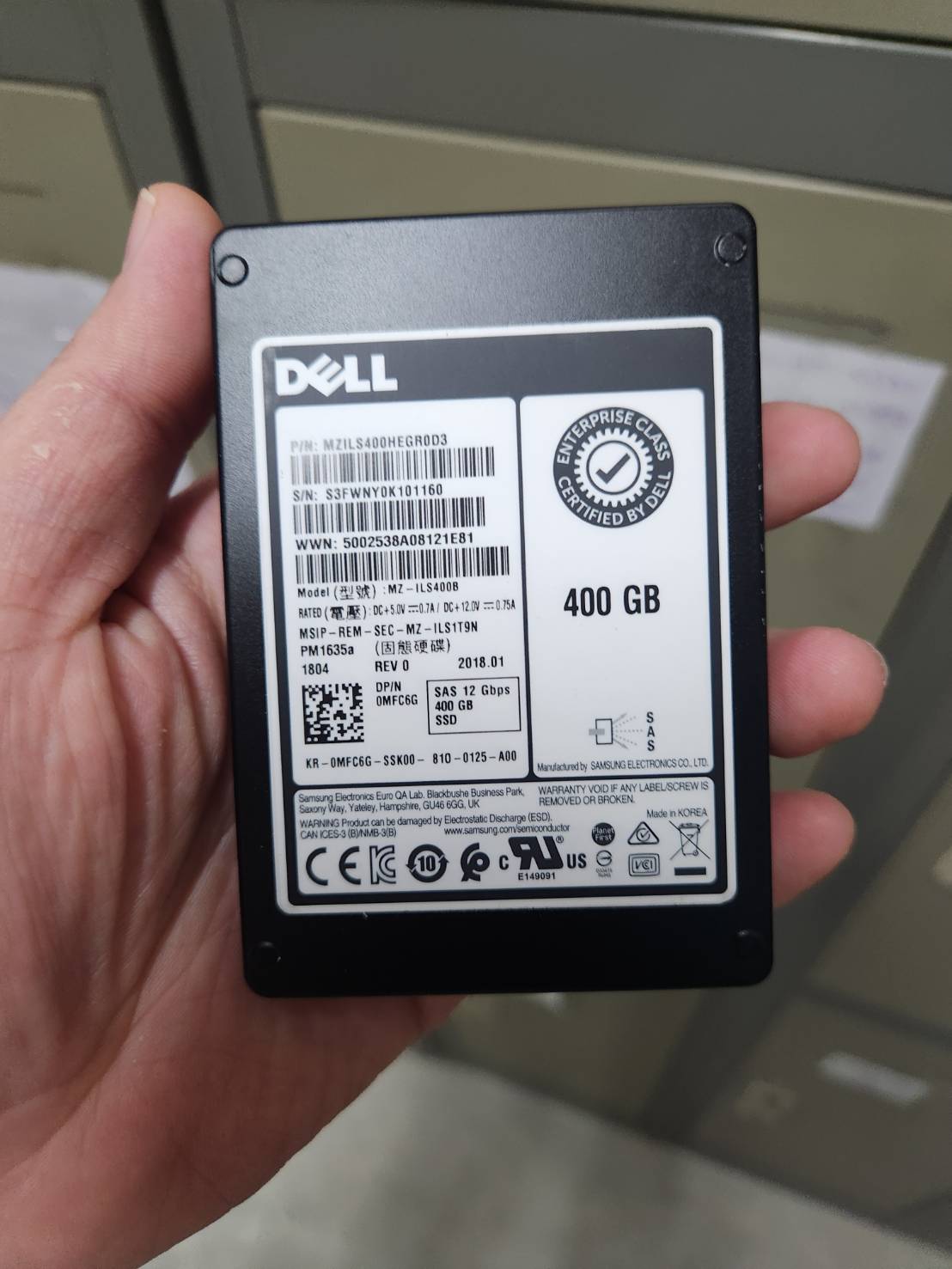 Harddisk Server Dell SSD 400GB 2.5 SAS 12Gbps