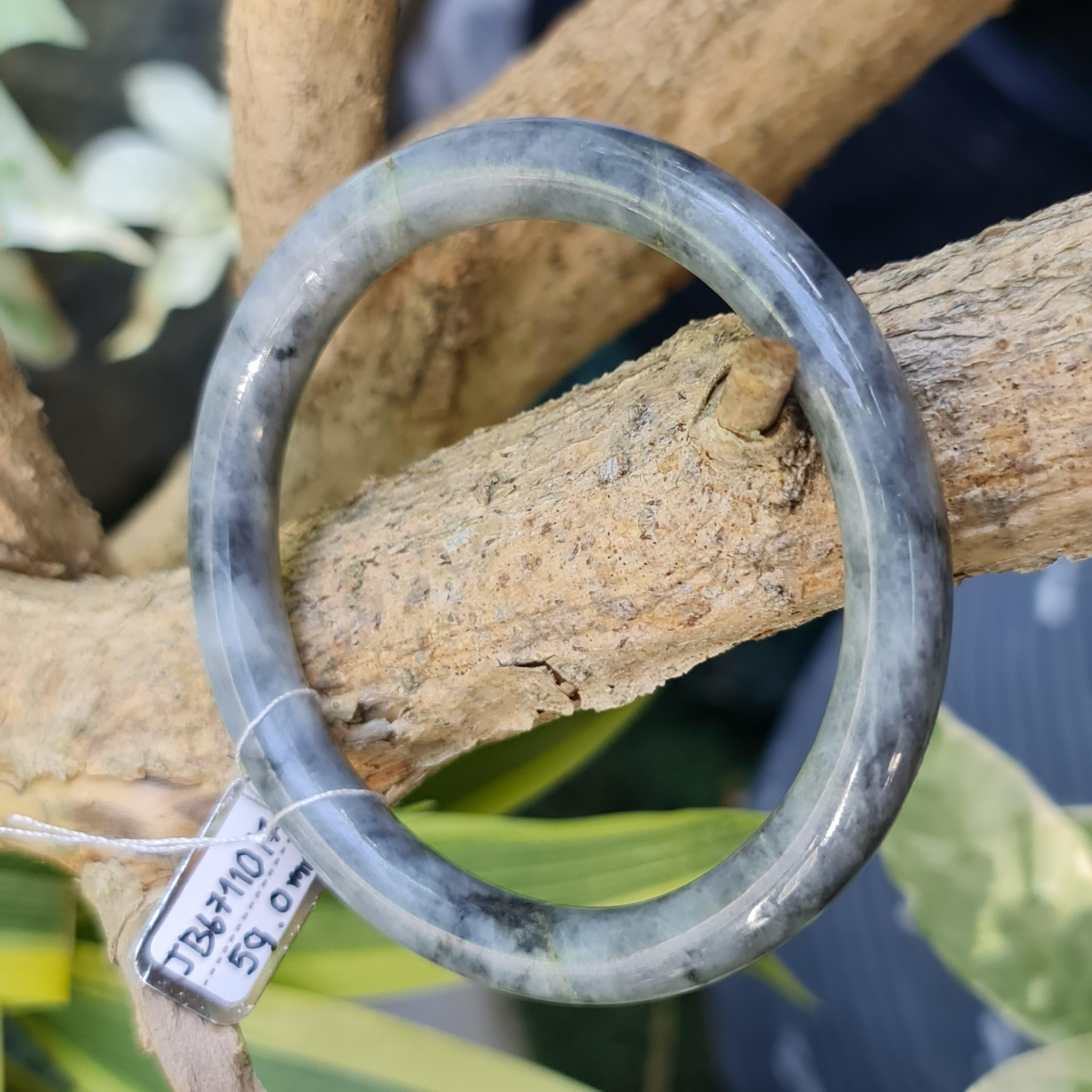 JB6711017 หยก พม่า แท้ Jade กำไลหยก 58.0 มม. (Jadeite bracelet) พม่า (Myanmar)