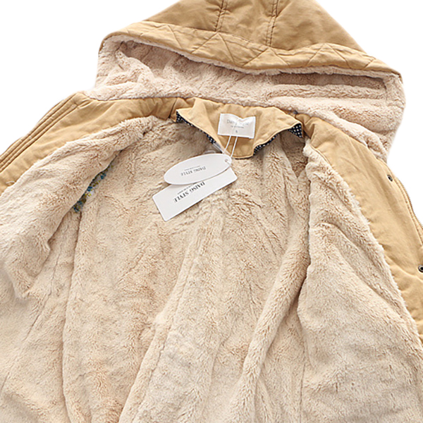 เสื้อโค้ทกันหนาววินเทจใส่ติดลบ มีฮู้ด ซับเฟอร์ขนนุ่มเต็มตัว (12203LM)