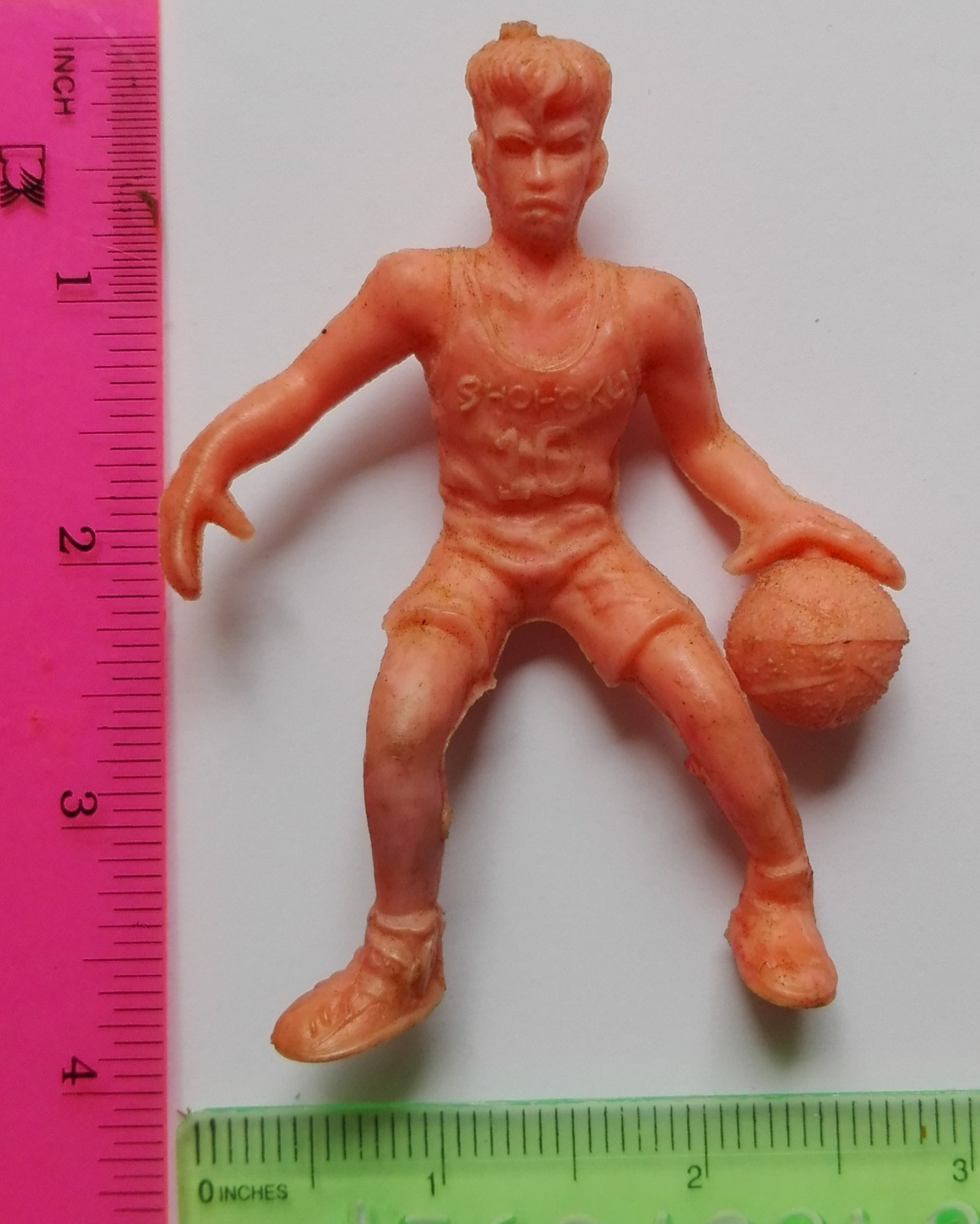 ตุ๊กตุ่น แอ๊นท์ 3.5" Ants ตุ๊กตุ่นยางอ่อนสีชมพูส้ม สแลมดัํง Slam dunk