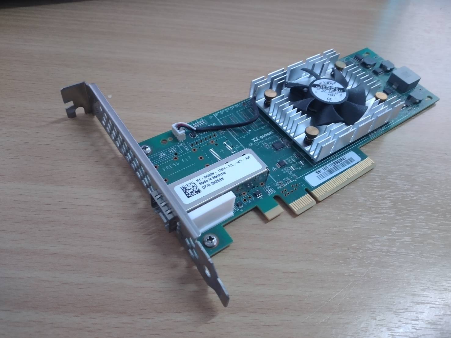 Card Fiber Dell FC HBA qle2660 1 Port 16 Gbps FC PCI-E-h28rn มือสอง มีประกัน