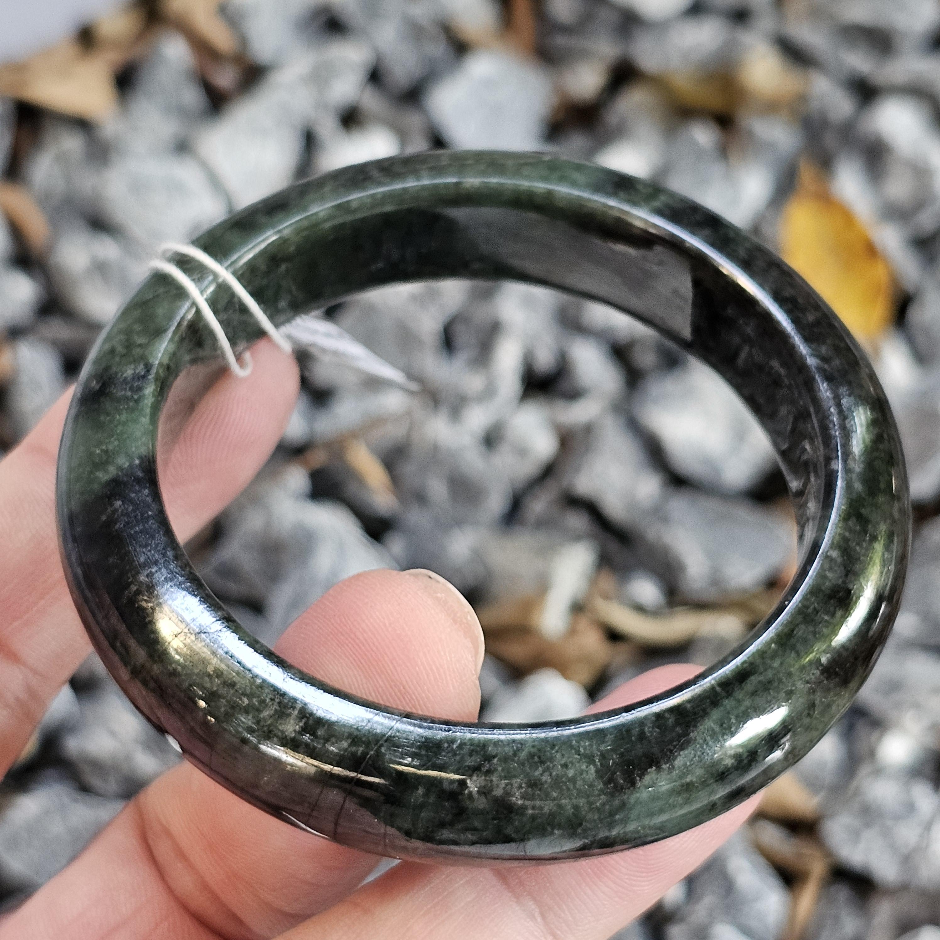 JB6804101 หยก พม่า แท้ Jade กำไลหยก 60.0 มม. (Jadeite bracelet) พม่า (Myanmar)