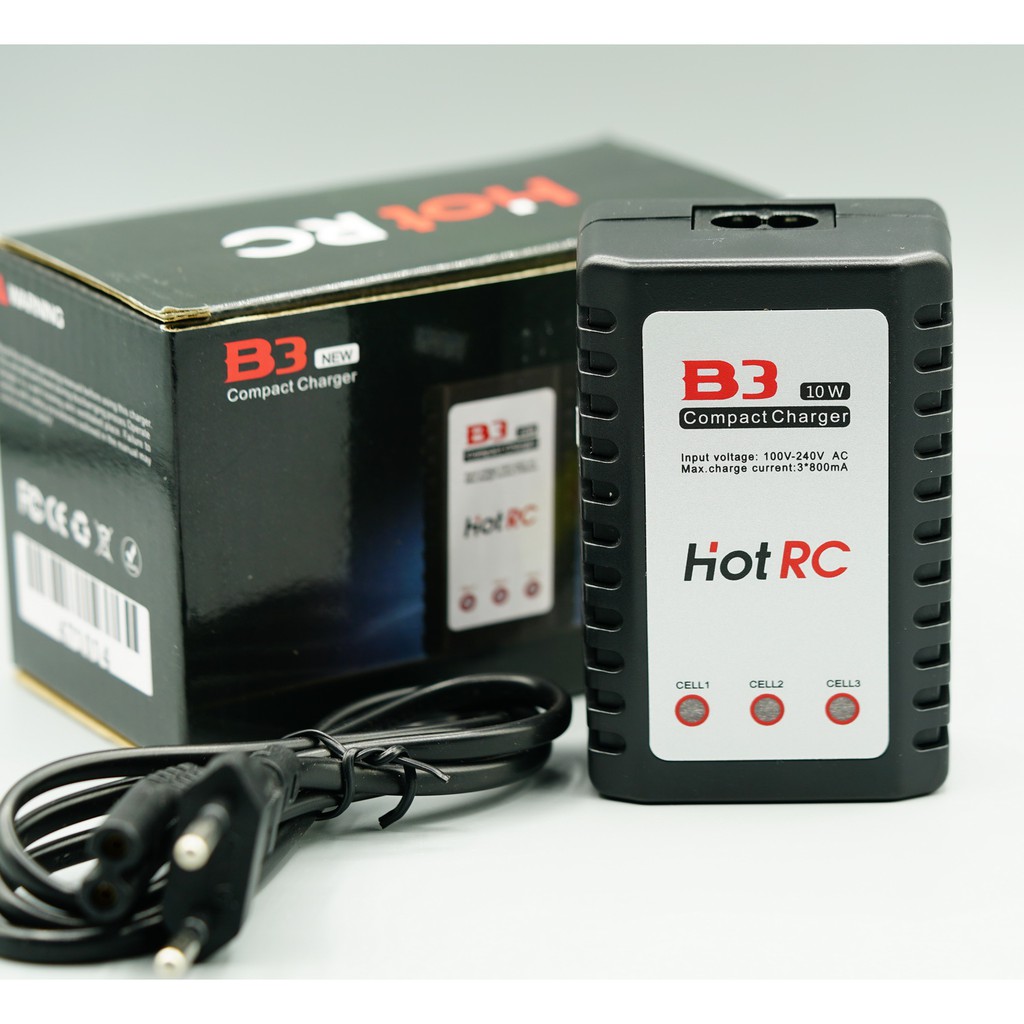 HOTRC B3 Charger เครื่องชาร์จแบตลิโพ 2S 7.4v 3S 11.1V กำลังชาร์จ 10W 800mAh