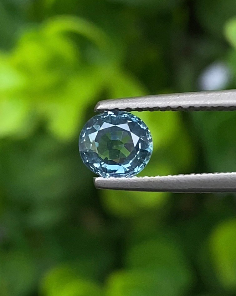 พลอย ไพลิน blue sapphire 0.67 กะรัต (Cts.) พลอยแท้ อัญมณีมงคลประจําวันเกิด เครื่องประดับพลอย