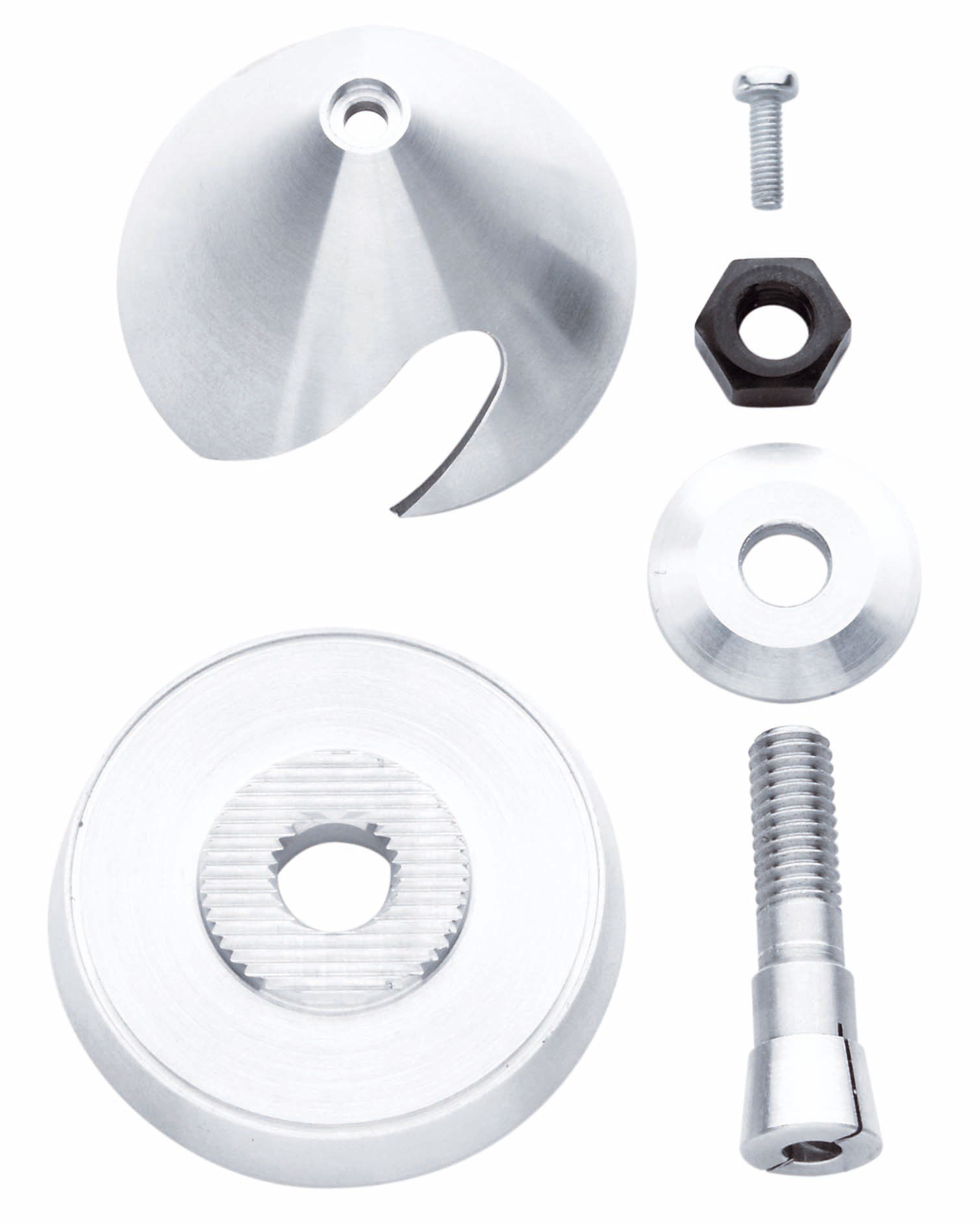 Spinner 2B Aluminium สำหรับมอเตอร์ไฟฟ้า กว้าง 40 mm.แกน 3.17 mm. SNAL2B317