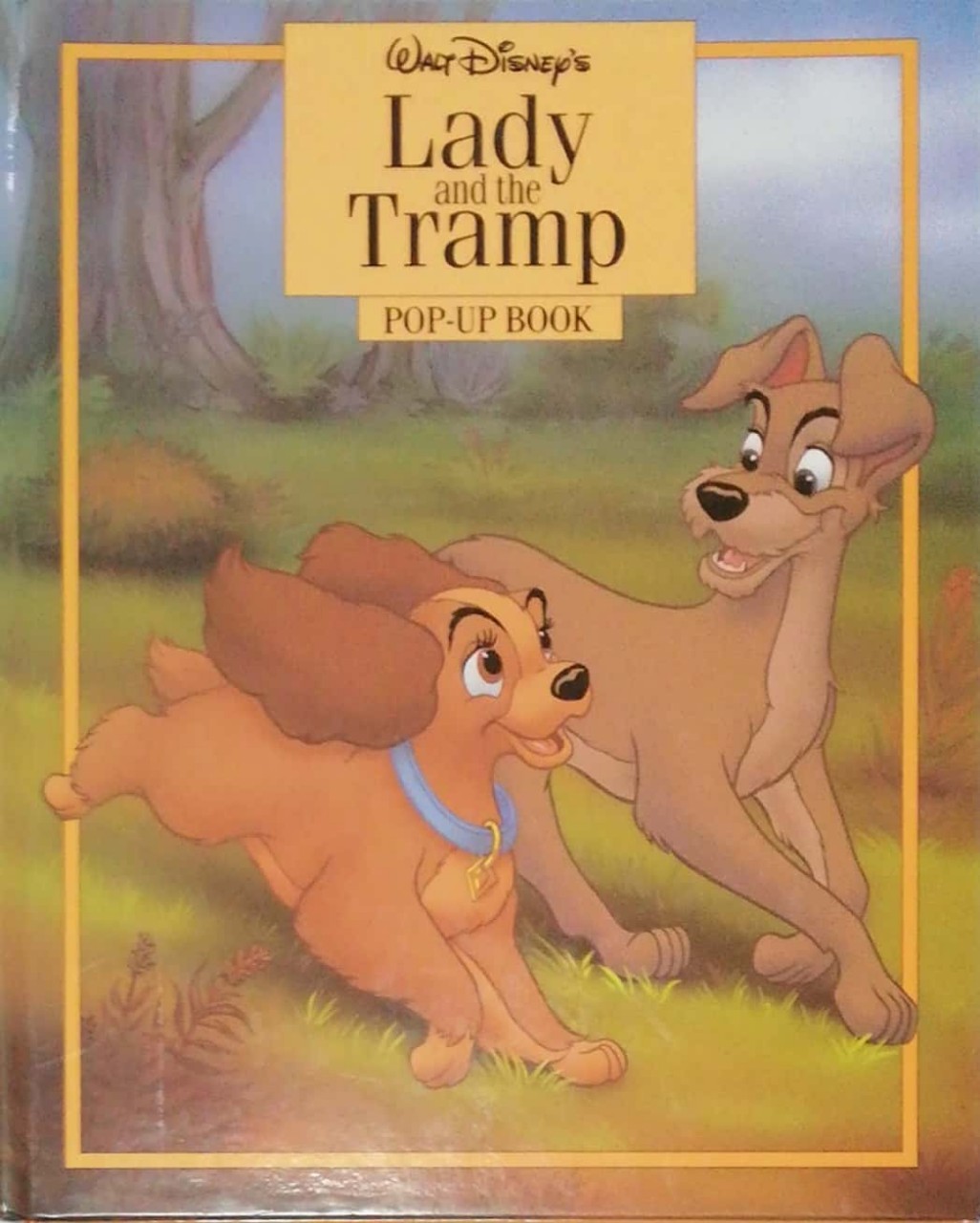 หนังสือการ์ตูนดิสนีย์ ฉบับภาษาอังกฤษ ป๊อบอัพบุ๊ค ทรามวัยกับไอ้ตูบ Pop-up book , Lady and the Tramp There's never a dull moment for the pretty cocker spaniel,Lady, and her invincible mate, Tramp. From a trip to the zoo,where a hungry alligator's