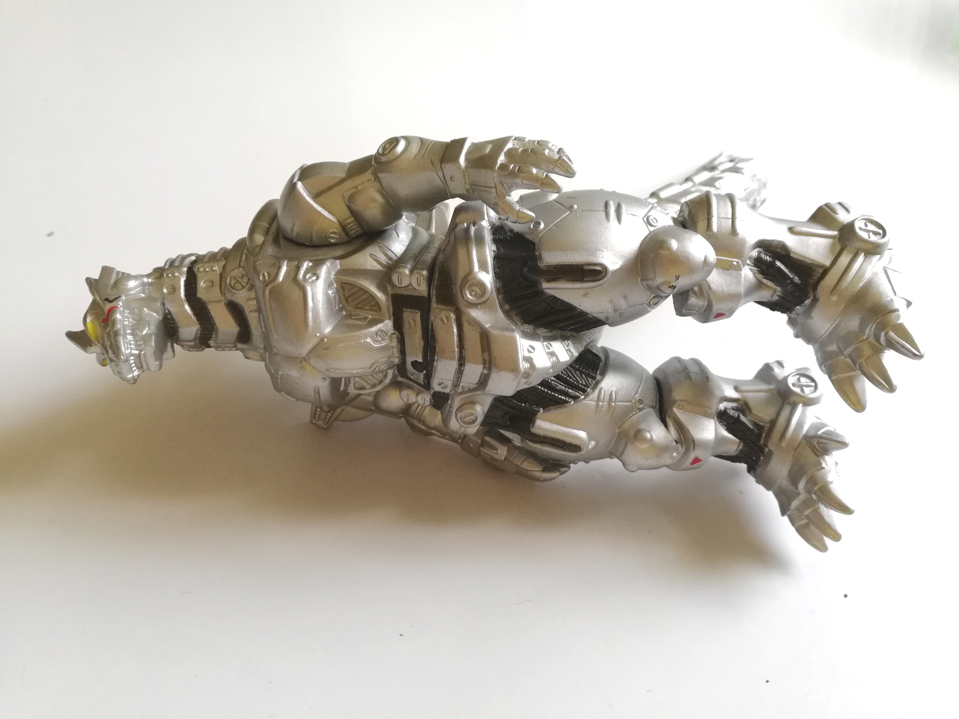 ซอฟ6นิ้ว เมก้าก๊อตซิลล่า2003 ตัวสีเงิน ซอฟไวนิล หาง-แขน-ขา หมุนได้ ขนาด 6",Model Soft Vinyl Mega Godzilla with movable hands, legs and tail, movie monster