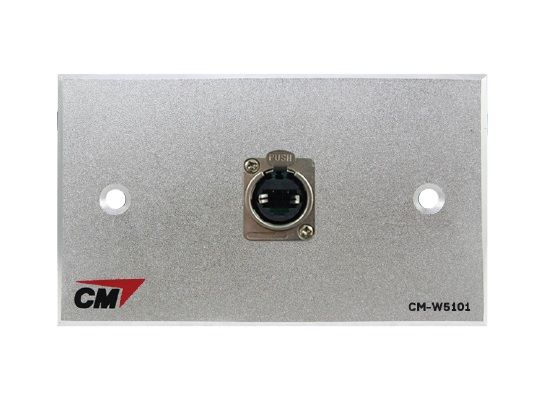 CM CM-W5101XEF แผ่นติด Jack RJ45 ติดแท่นแบบต่อกลาง 1 ช่อง