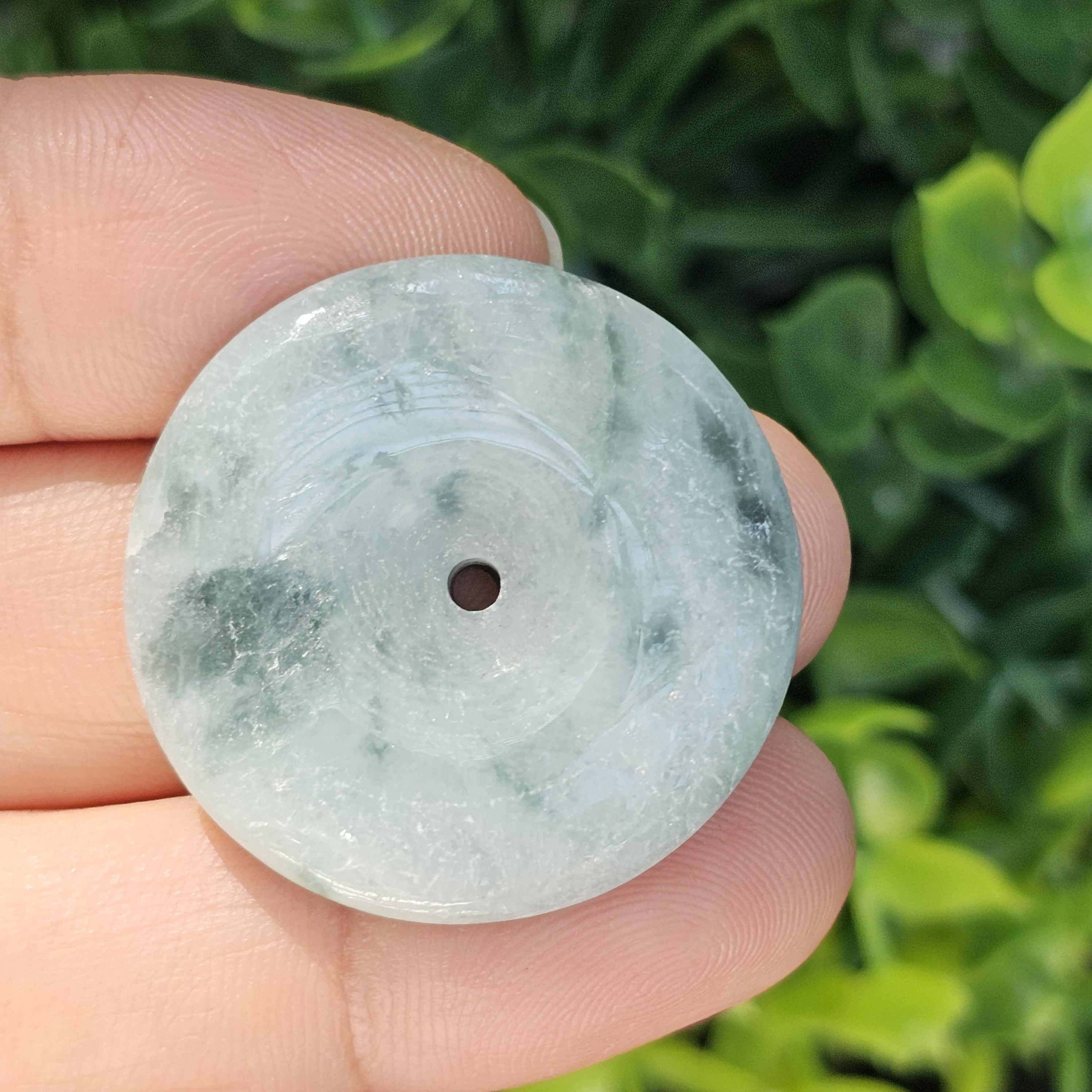 หยก พม่า แท้ Jade จี้โดนัทหยก (Bi-dise jadeite) พม่า (Myanmar) 59.37 กะรัต (Cts.)