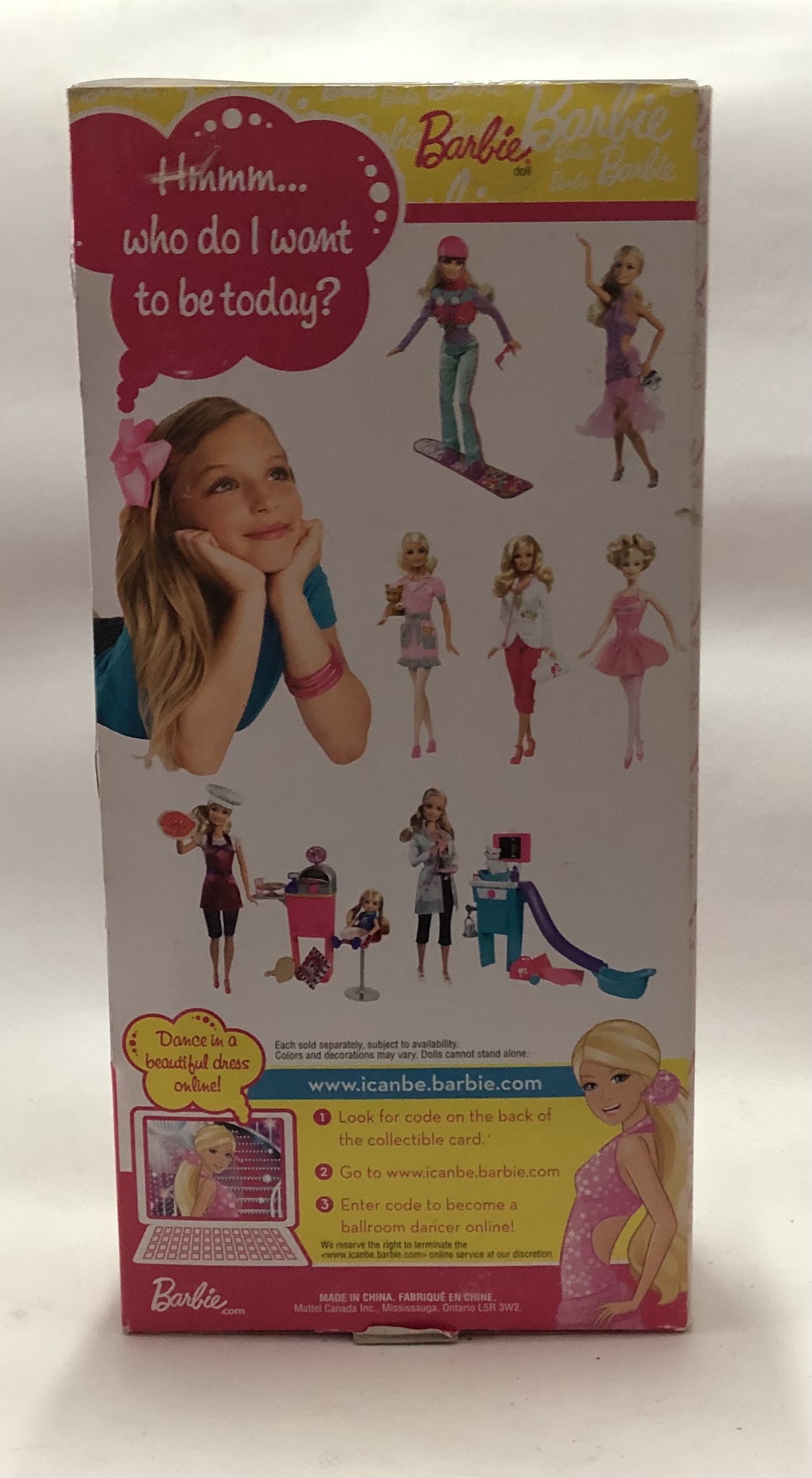 มือ1 เก่าเก็บในกล่อง ตุ๊กตาบาร์บี้ รุ่น I can be ...Balloom Dancer บาร์บี้อาชีพ บาร์บี้นักเต้นบอลลูม