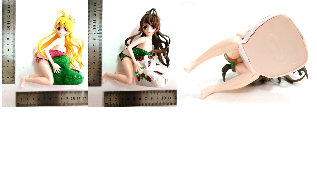 ตุ๊กตาส่ายหัว ตุ๊กตาหัวโยก**สำหรับตั้งโชว์เท่านั้น ไม่สามารถโยกได้เนื่องจากระบบรับแสงไม่ทำงาน ,เด็กสาวสวมชุดว่ายน้ำเกาะโขดหิน 2 ตัว