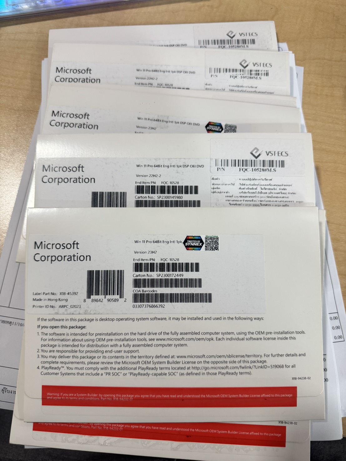 Microsoft Windows Home 11 Pro 64-bit Eng Intl 1pk DSP OEI DVD ของแท้