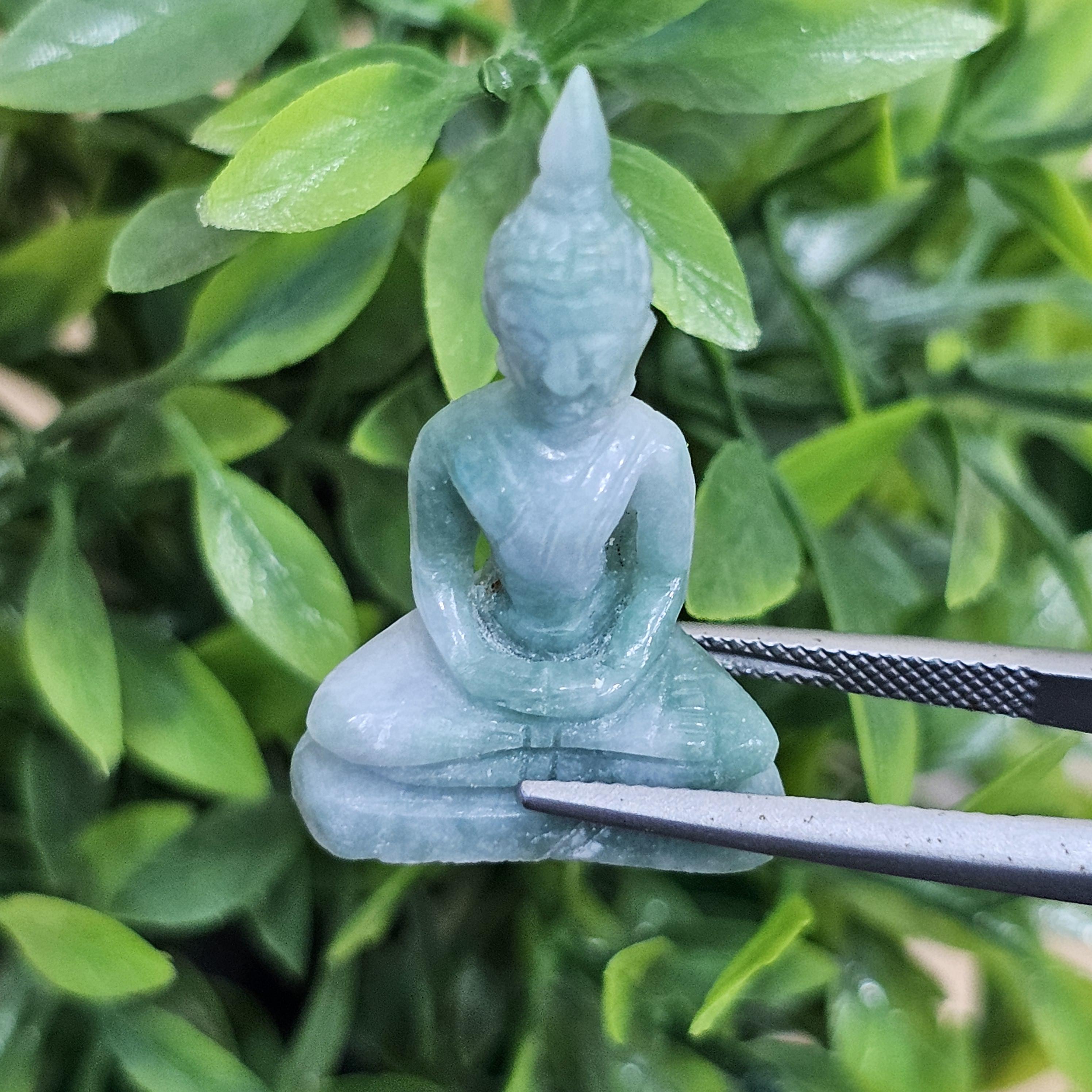 หยก แกะสลัก รูป พระ (Burmese jadeite) 26.45 กะรัต (cts.) หยก พม่า แท้