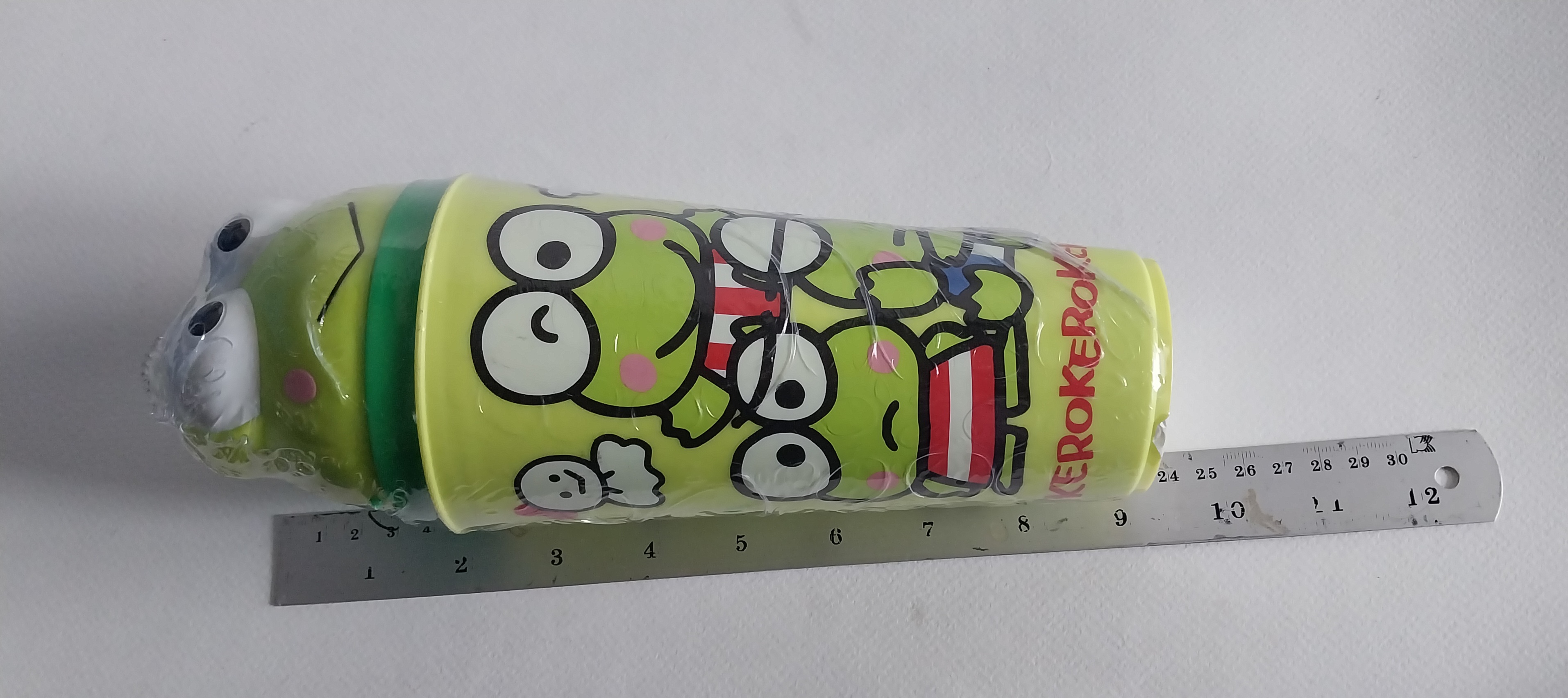 มีหลายภาพ,แก้วน้ำ ลาย กบเคโระ ของแท้ ซานริโอ้ **ซีลห่อมีรอยชำรุดตามภาพ