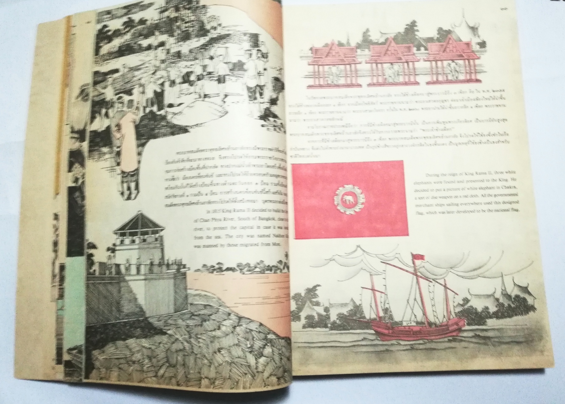 หนังสือภาพเก่า หนังสือชุดภาพ กรุงรัตนโกสินทร์สองร้อยปี Rattanakosin Bicentennial, An Illustrated Book on Historical Events จัดพิมพ์โดย องค์การค้าของคุรุสภา 2525 ***หนังสือเก่ามีตำหนิ ตามภาพ