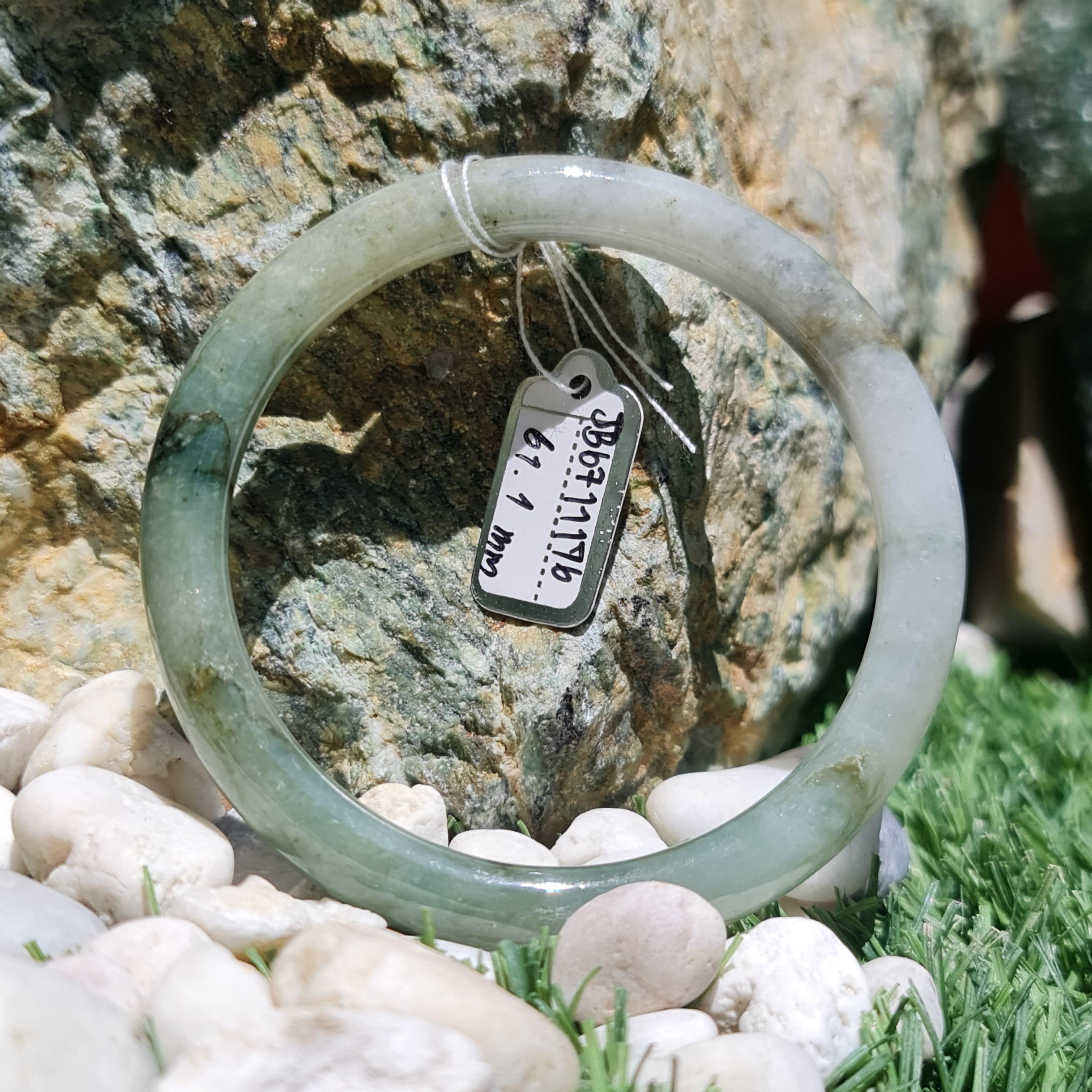 JB6711176 หยก พม่า แท้ Jade กำไลหยก 61.1 มม. (Jadeite bracelet) พม่า (Myanmar)